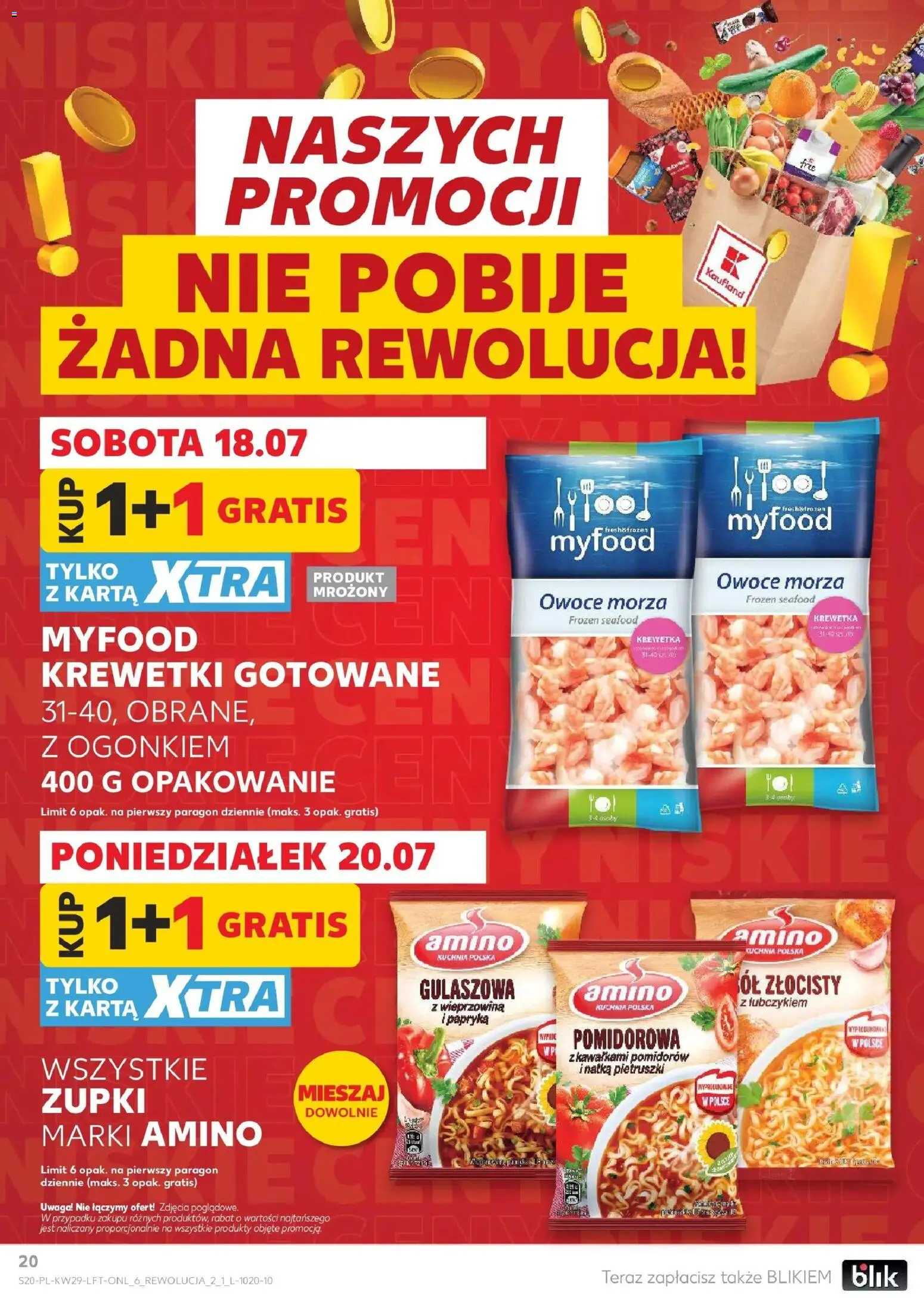 Kaufland gazetka od 16.07.2026 | Strona: 20 | Produkty: Karta, Krewetki, Krewetki gotowane, Owoce