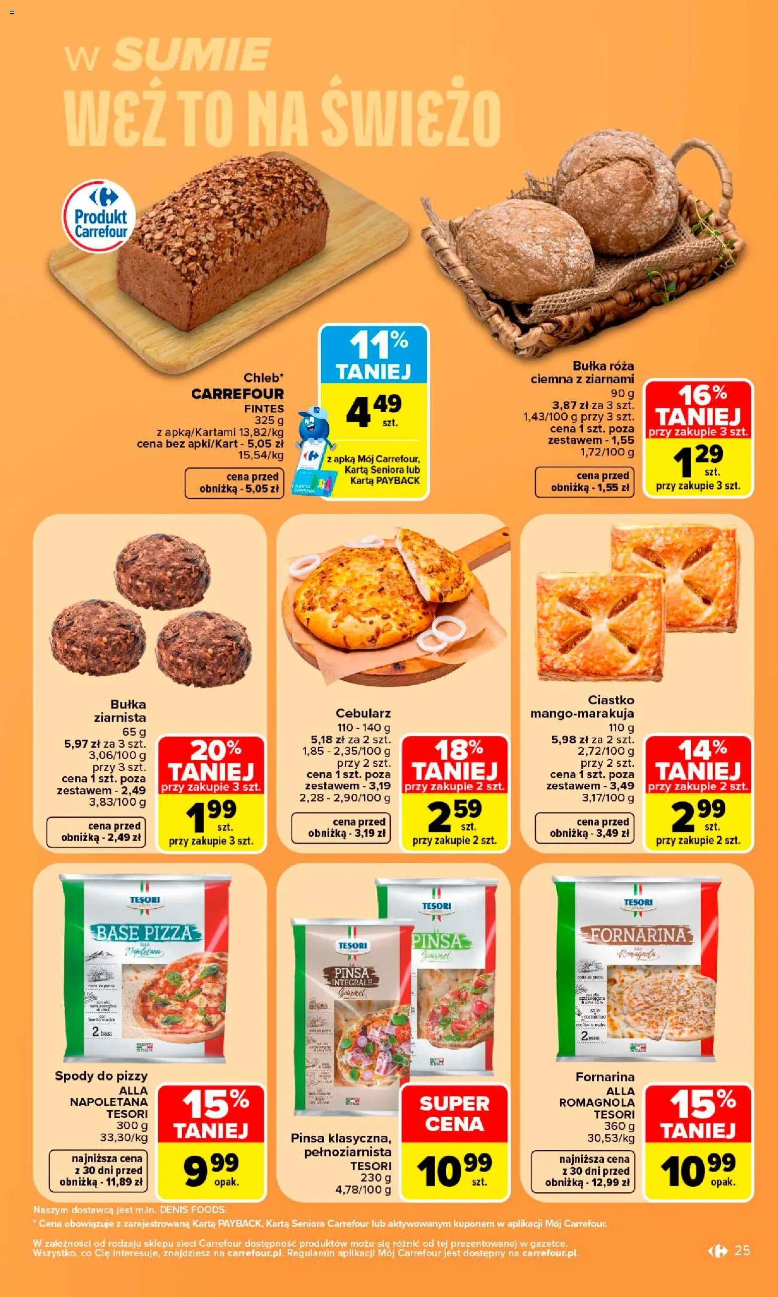 Carrefour gazetka od 10.08.2026 | Strona: 27 | Produkty: Spody do pizzy, Bułka, Pizza, Pinsa