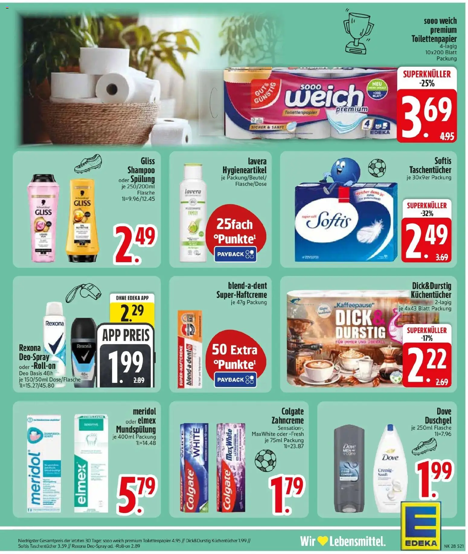 Edeka - EDEKA: Wochenangebote – gültig ab 05.07.2026 | Seite: 23 | Produkte: Taschentücher, Shampoo, Deospray, Toilettenpapier