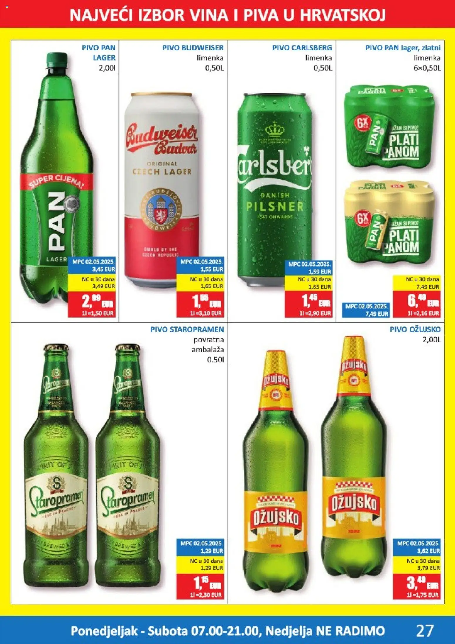 Vrutak katalog | vrijedi od 14.09.2026 | Stranica: 27 | Proizvodi: Staropramen, Pivo, Ožujsko, Lager