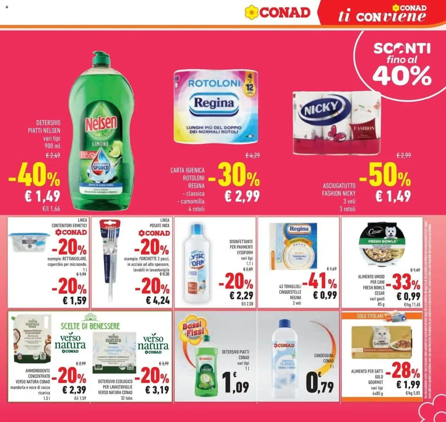 Volantino Conad dal 26/08/2026 > Anteprima | Pagina: 25 | Prodotti: Piatti, Coperchio, Candeggina, Lavastoviglie