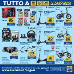 Anteprima del volantino Euronics volantino Tutto a... valido a partire dal 23.04.2026 | Pagina: 14 | Prodotti: Monopattino, Drone, Tè, Video