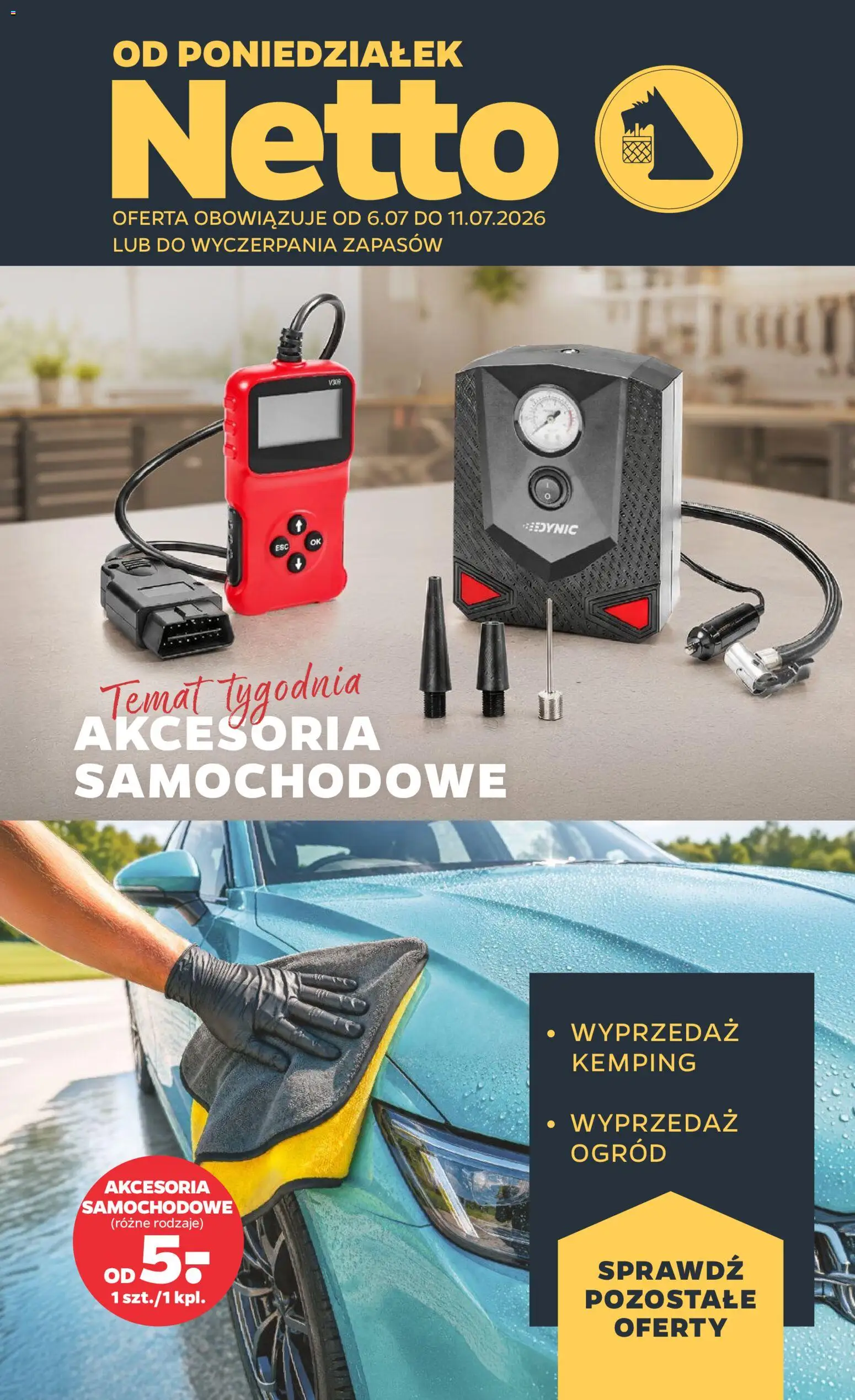 Netto gazetka od poniedziałku NonFood od 06.07.2026 | Strona: 1 | Produkty: Akcesoria samochodowe
