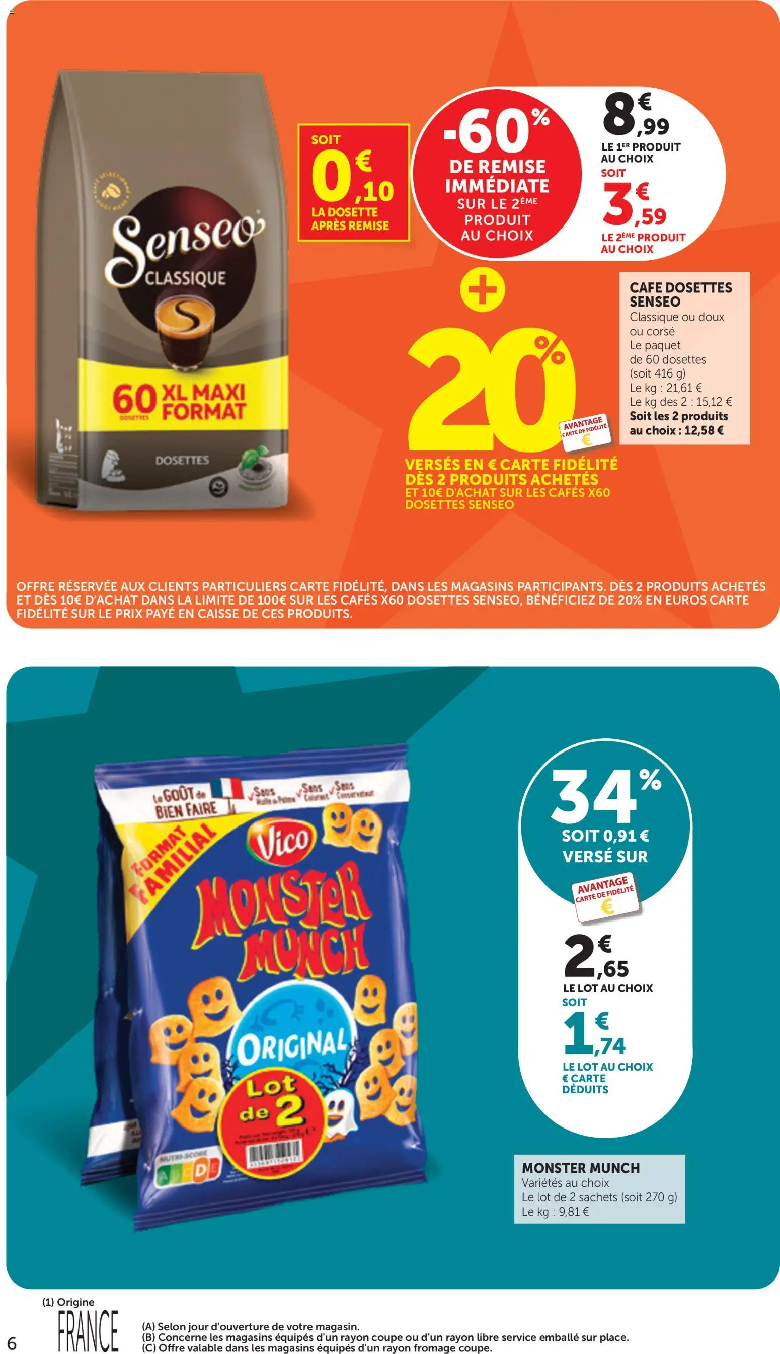 {H1} | Page: 6 | Produits: Senseo, Fromage, Café, Dosettes Senseo