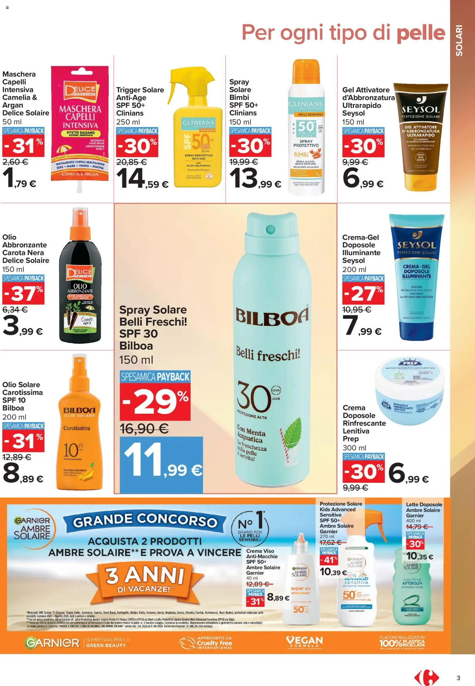 Volantino Carrefour del 10/07/2026 | Pagina: 3 | Prodotti: Illuminante, Latte, Olio, Menta