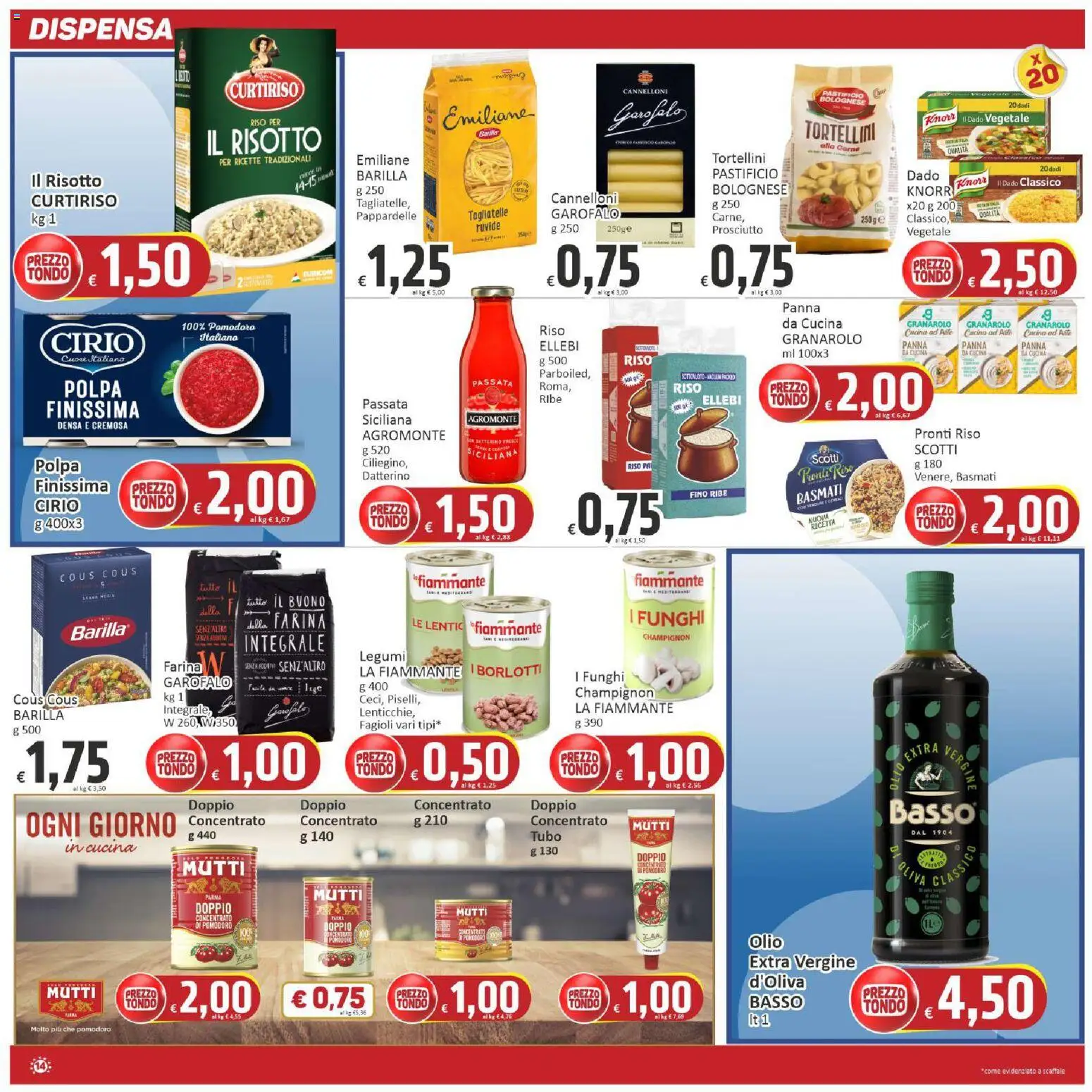 Volantino Paghi Poco del 02/10/2026 | Pagina: 14 | Prodotti: Panna, Fagioli, Prosciutto, Farina