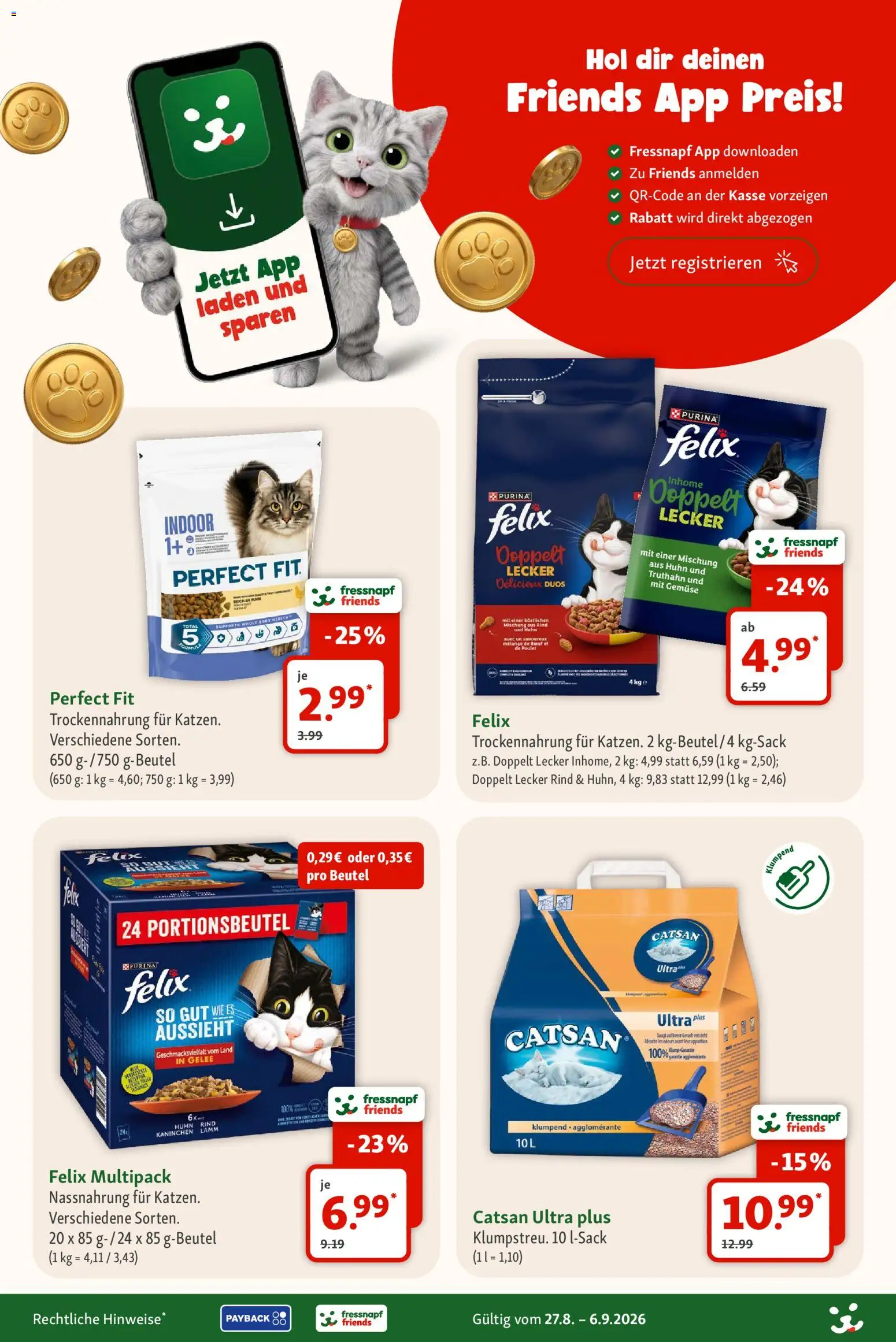 Fressnapf Prospekt – gültig ab 27.08.2026 | Seite: 7 | Produkte: Catsan, Kaninchen, Gemüse