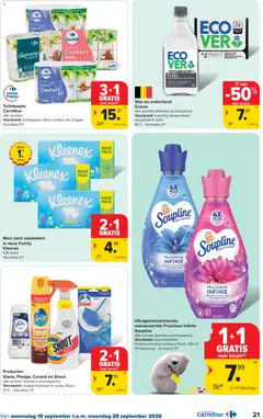 Carrefour folder week 38 - Voorbeeld van een folder van Carrefour, geldig van 16/09/2026 | Pagina: 21 | Producten: La, Toiletpapier, Toilet, Wasverzachter