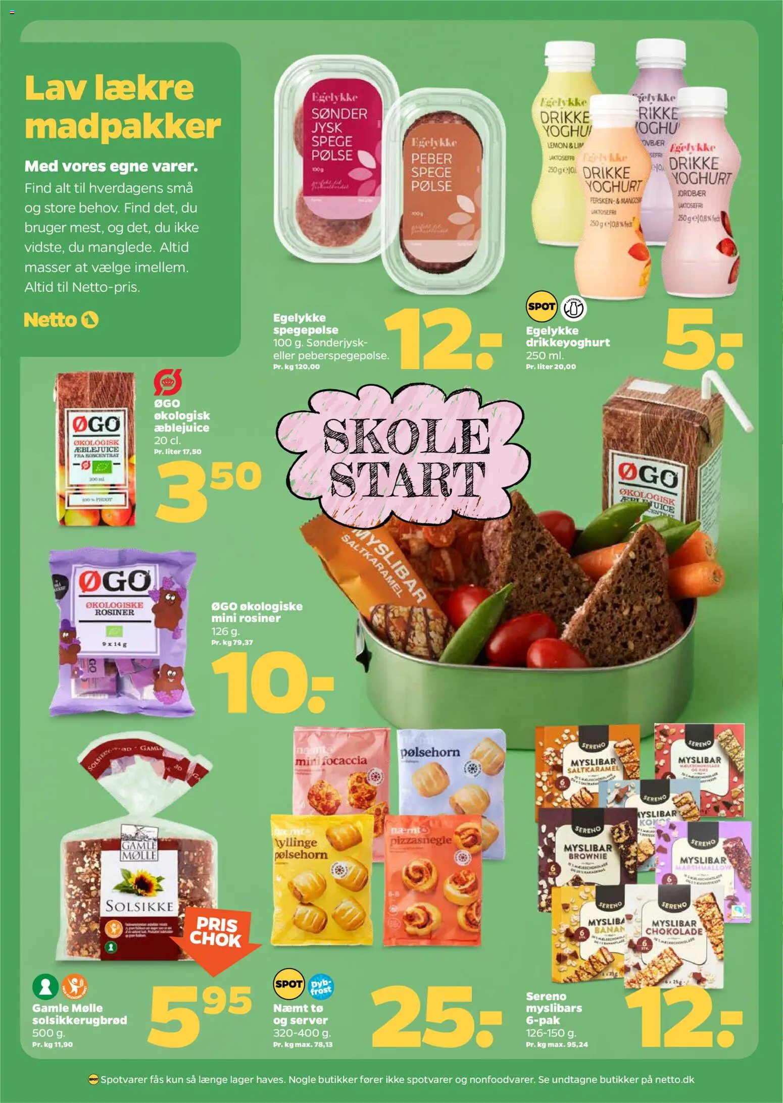 Netto tilbudsavis – gyldig fra 08/08/2026 | Side: 5 | Produkter: Rosiner, Spegepølse, Peber, Focaccia