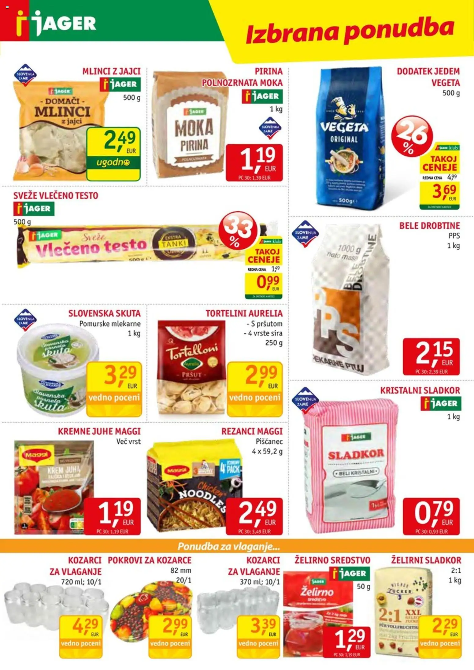 Novi Jager katalog ponudbe – veljaven od 17.06.2026 | Stran: 7 | Izdelki: Pršut, Moka, Top doble cara, Skuta