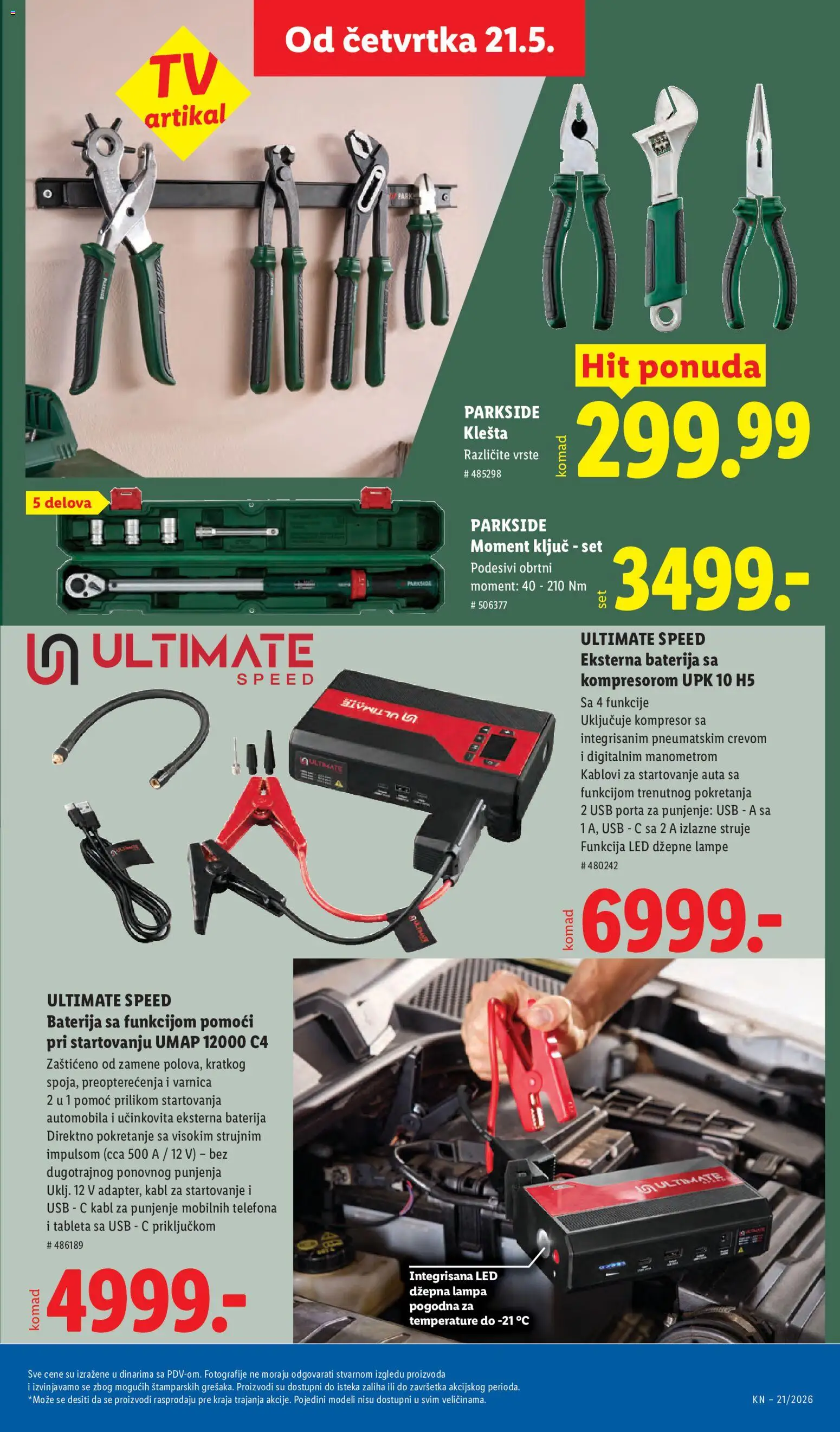 Lidl katalog - važi od 21.05.2026 | Strana: 73 | Proizvode: Parkside, Kabl, Lampa, USB