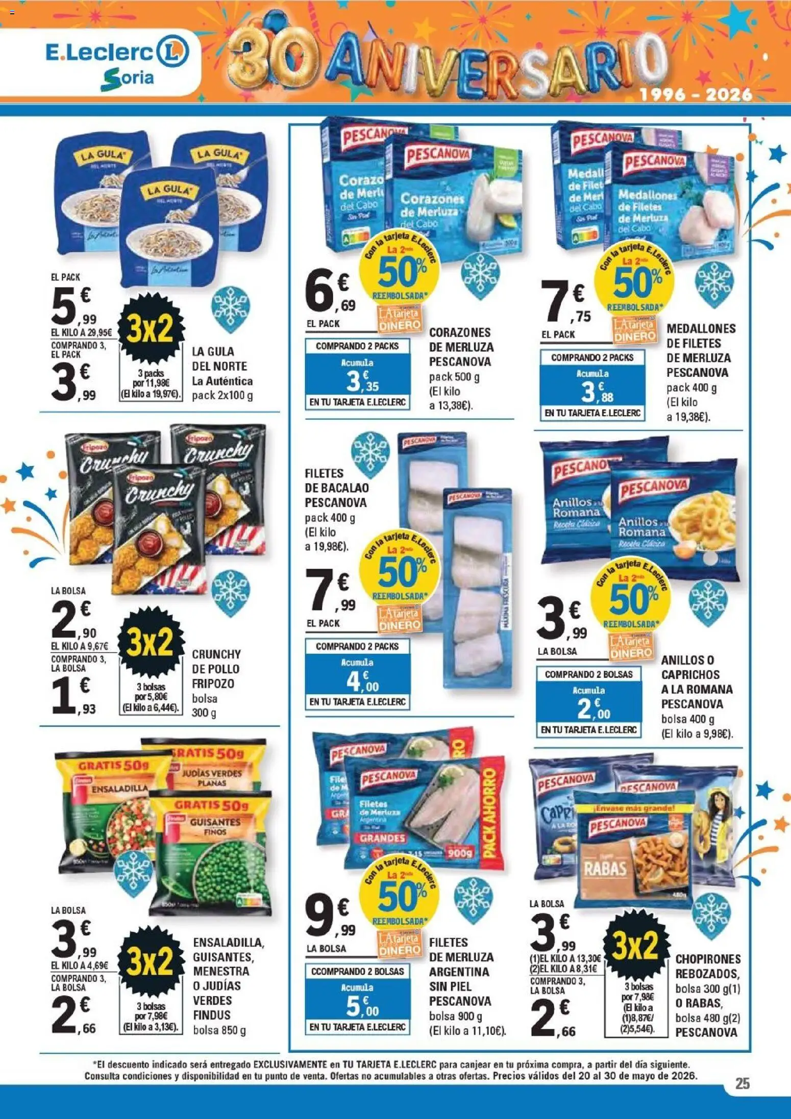 E.Leclerc Soria │ válido desde el 20.05.2026 | Página: 25 | Productos: Medallones, Ensaladilla, Anillos, Bolsa