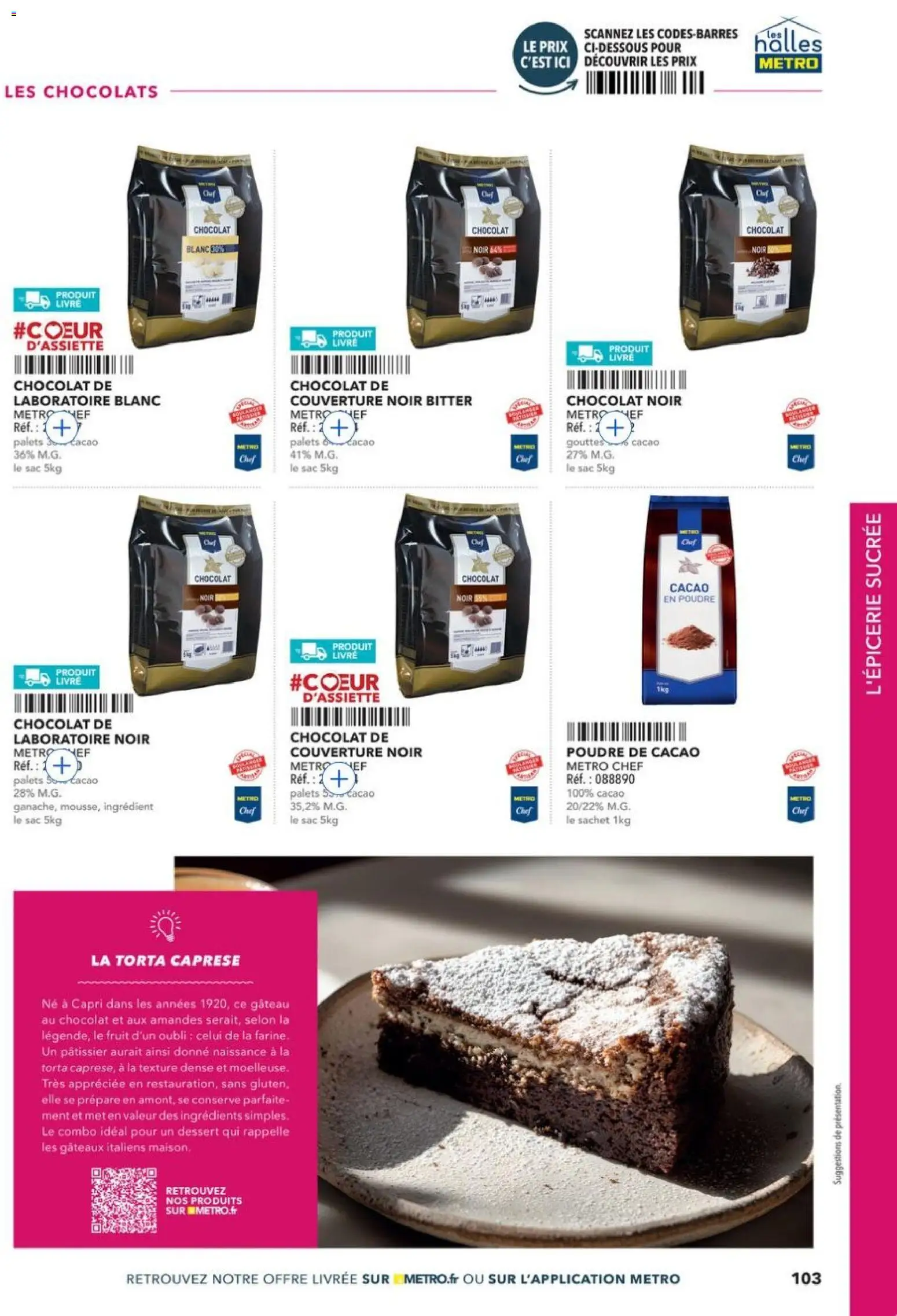 {H1} | Page: 103 | Produits: Poudre, Chocolat, Livre, Amandes
