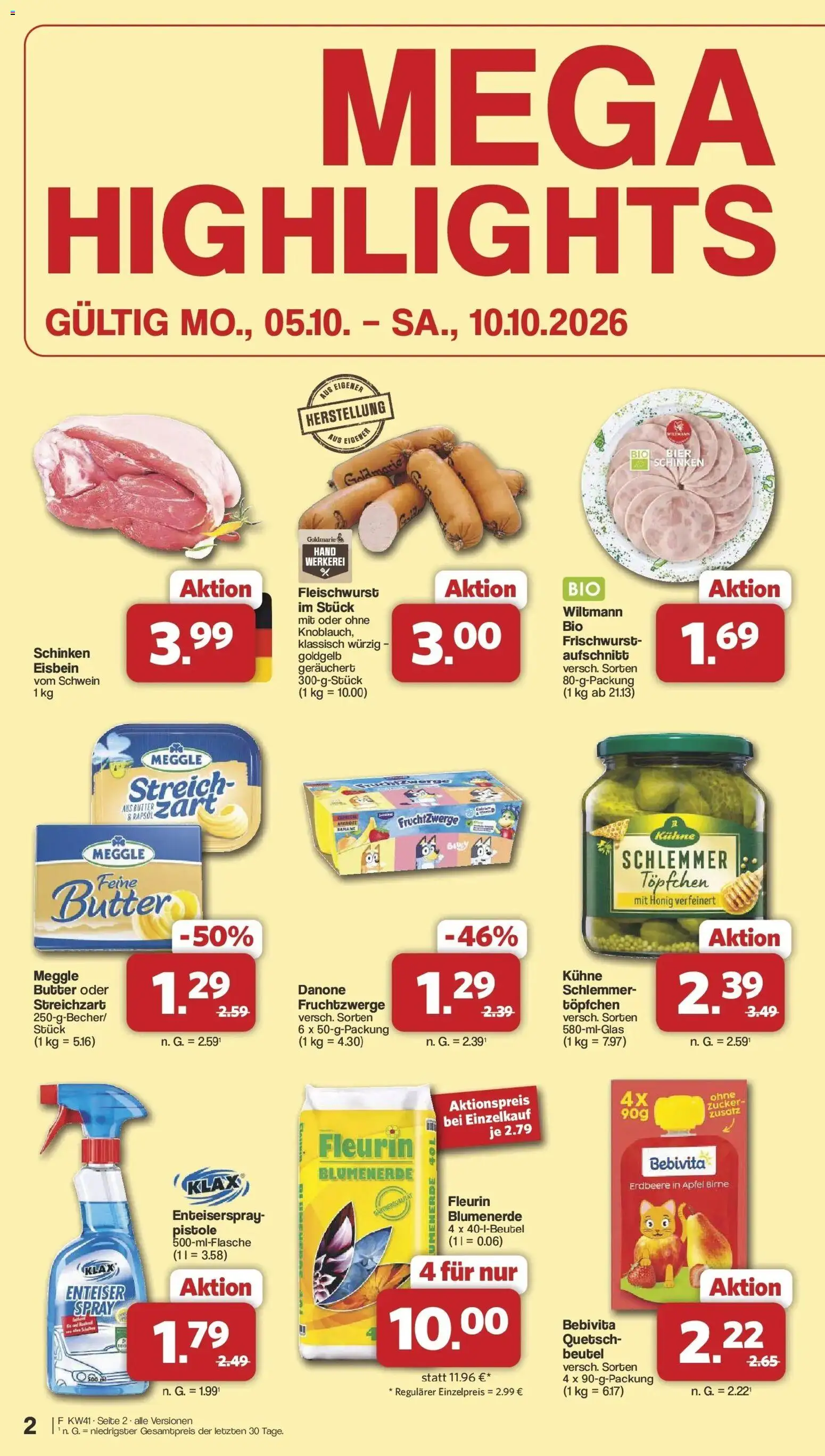Famila Nordwest Aktueller Prospekt – gültig ab 05.10.2026 | Seite: 2 | Produkte: Bier, Fruchtzwerge, Äpfel, Schinken