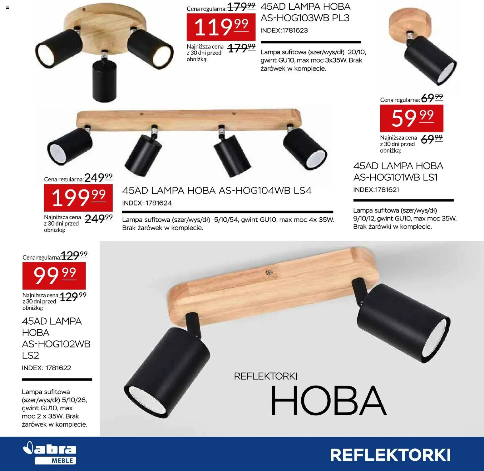 Abra meble gazetka od 24.09.2026 | Strona: 12 | Produkty: Lampa, Lampa sufitowa, Żarówki