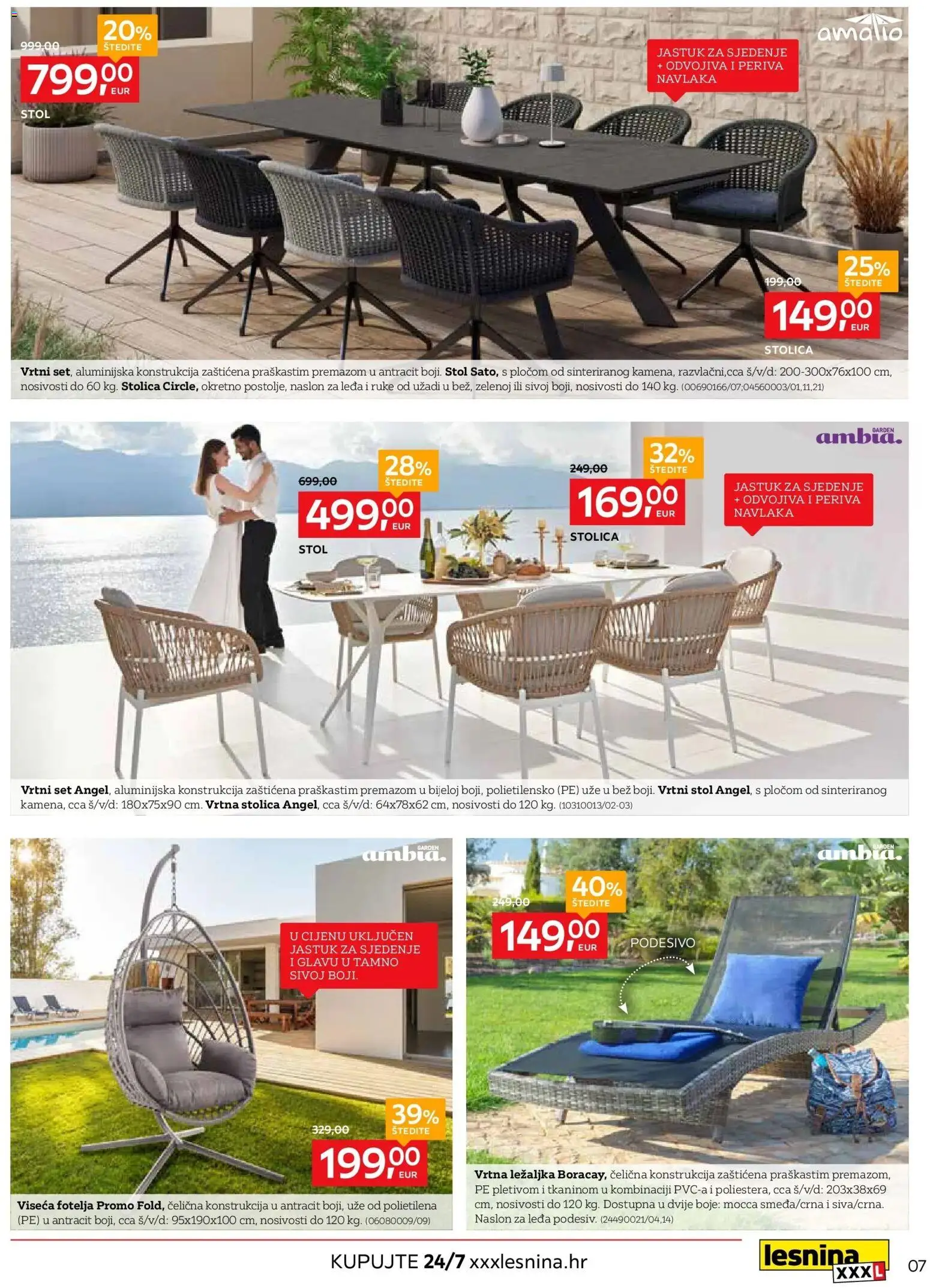 Lesnina katalog | vrijedi od 27.04.2026 | Stranica: 7 | Proizvodi: Jastuk, Fotelja, Ležaljka, Stolica