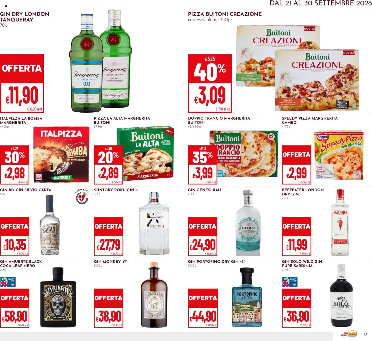 Volantino Pan del 30/09/2026 | Pagina: 17 | Prodotti: Teglia, Salame, Pizza, Cipolla