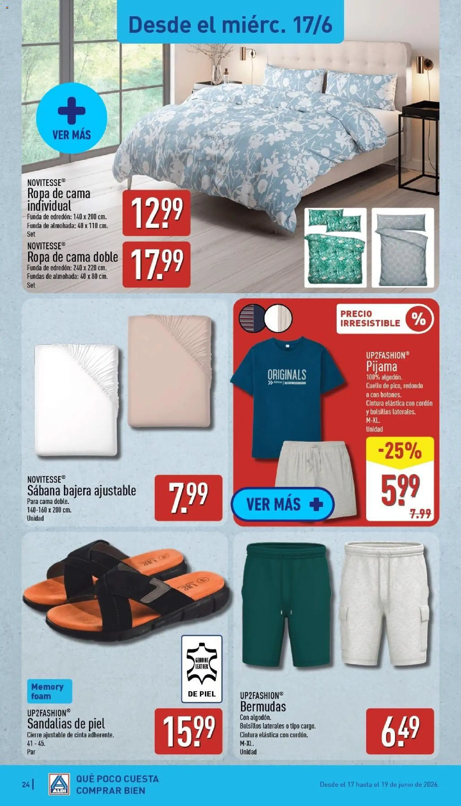 Aldi folleto Canarias │ válido desde el 15.06.2026 | Página: 24 | Productos: Edredón, Pijama, Funda, Κασέρι