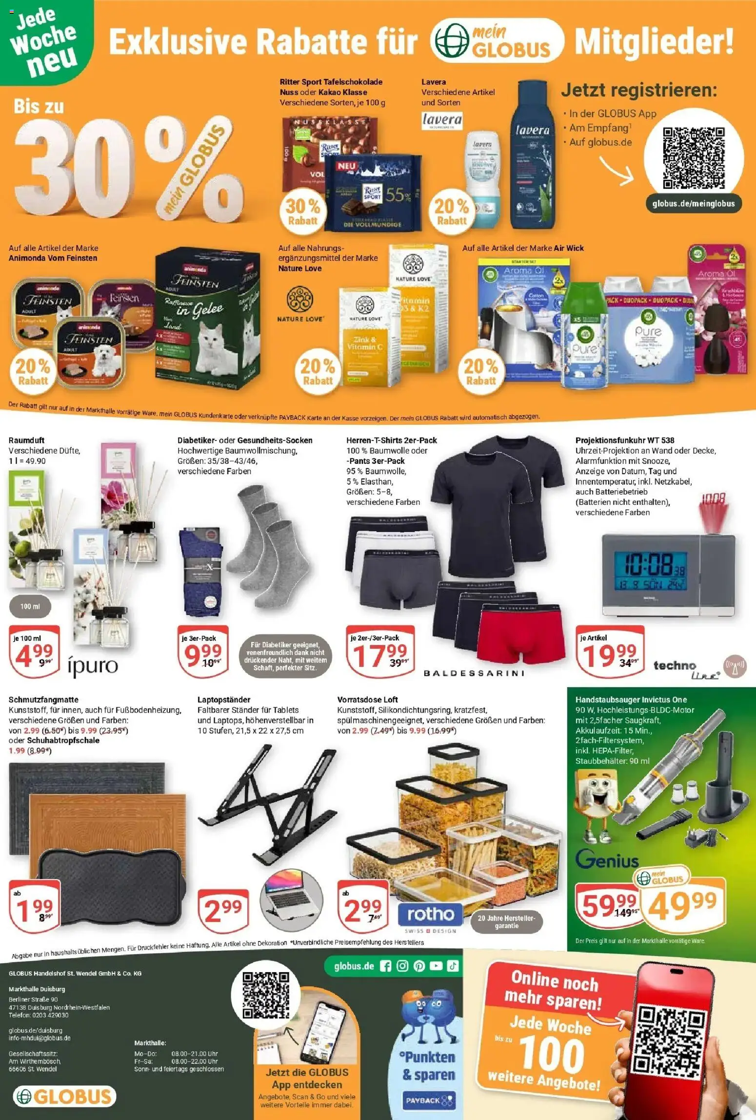 Globus Prospekt Duisburg (ab 07.09.2026) » Angebote online | Seite: 29 | Produkte: Öl, Ritter sport, Schmutzfangmatte, Uhr