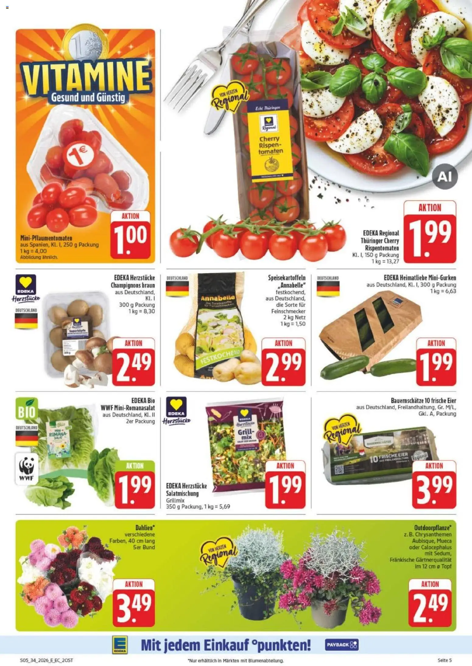 Edeka Prospekt Leipzig – gültig ab 17.08.2026 | Seite: 9 | Produkte: Grill, Eier, Tomaten, Champignons