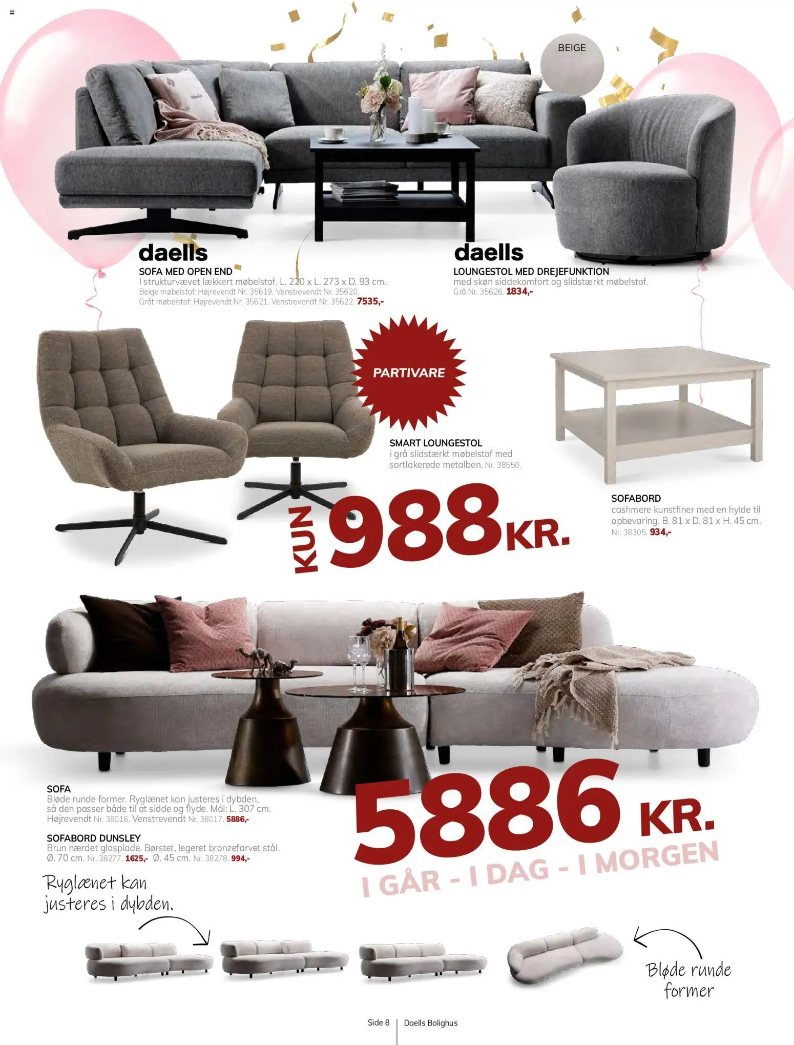 Daells Bolighus tilbudsavis – gyldig fra 23/09/2026 | Side: 8 | Produkter: Sofabord, Sofa, Hylde