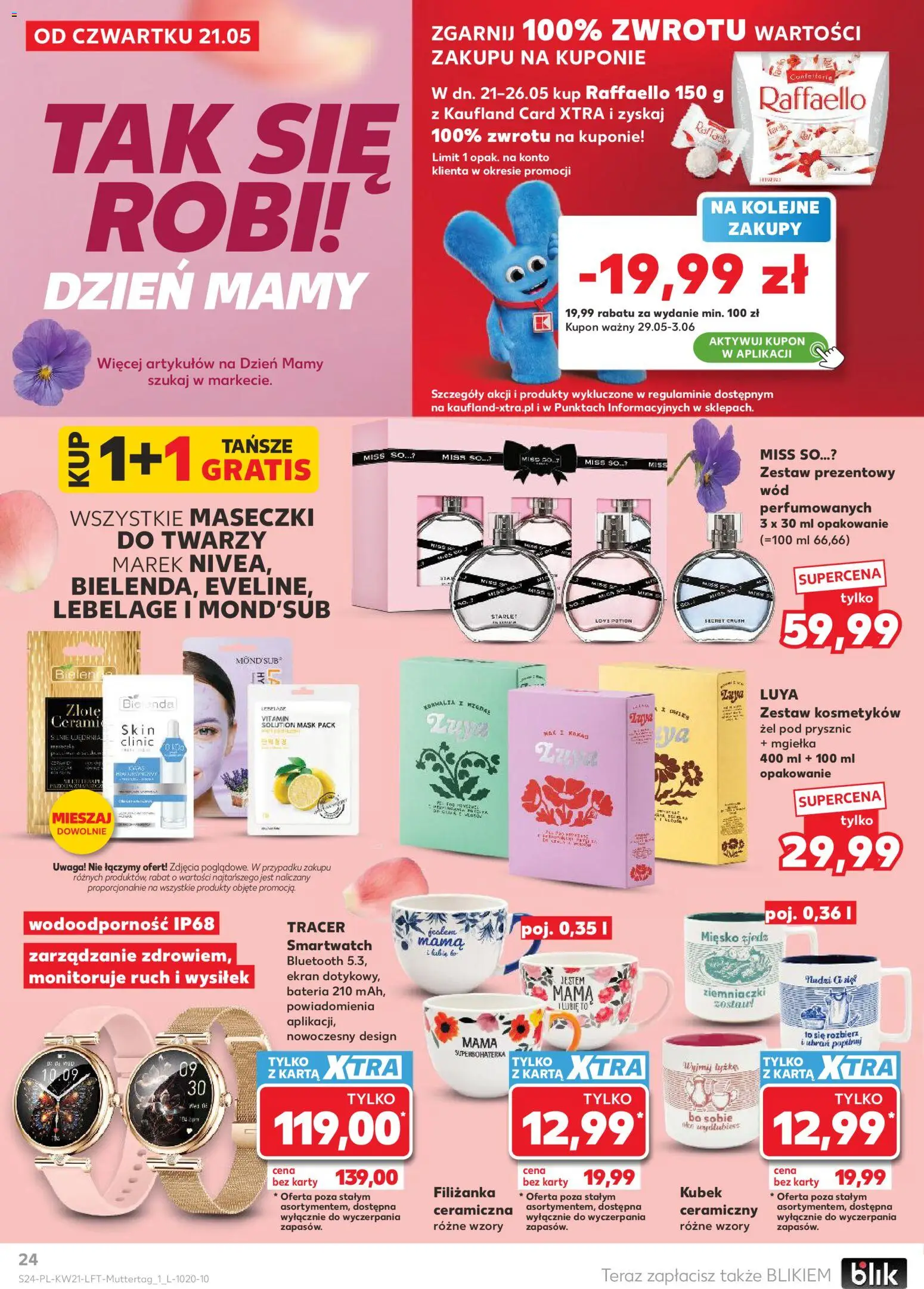 Kaufland gazetka od 21.05.2026 | Strona: 24 | Produkty: Smartwatch, Bateria, Ziemniaczki, Żel pod prysznic