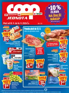 COOP Jednota leták platný od 10.09.2026