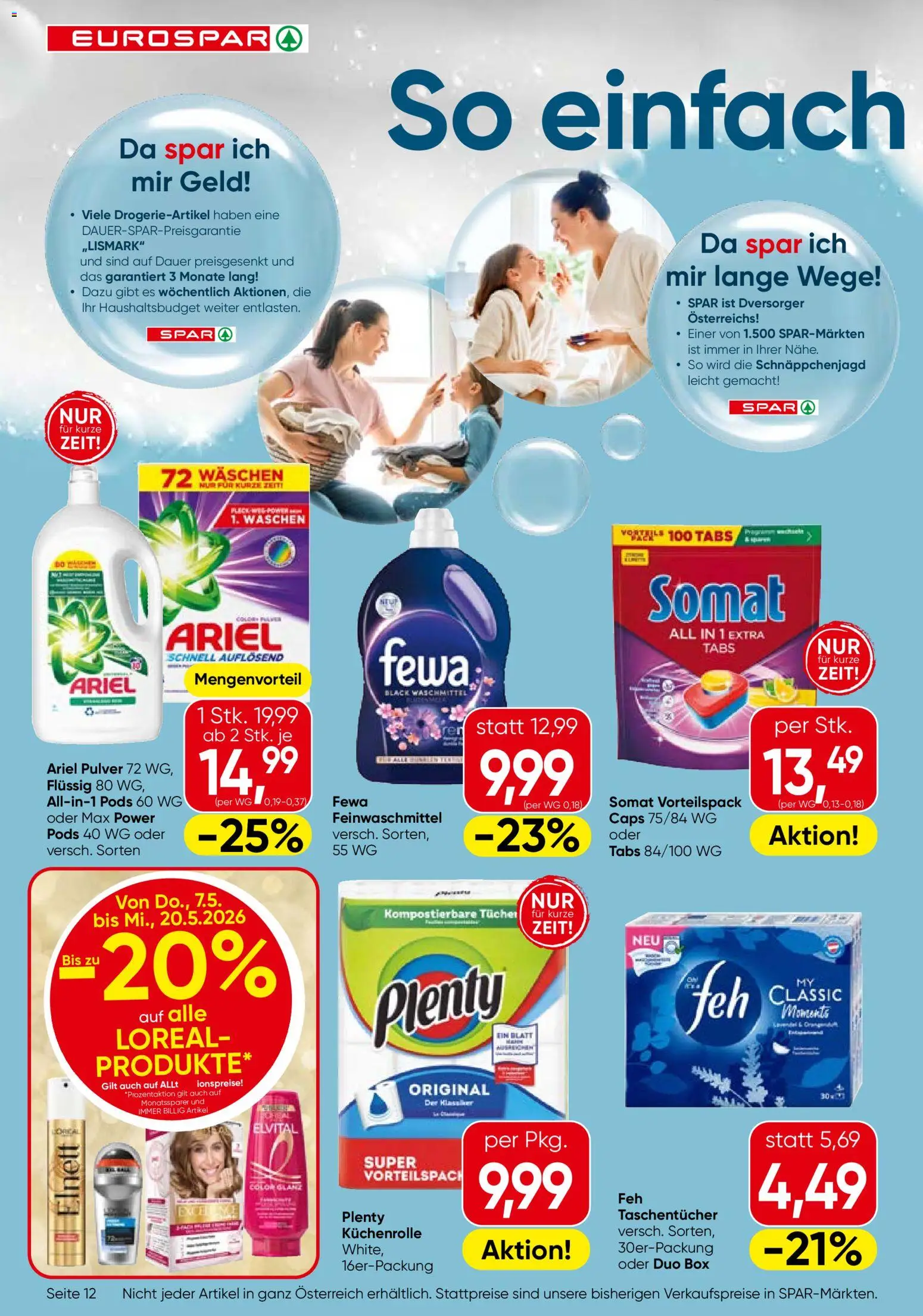 Eurospar Flugblatt gültig ab 07.05.2026 | Seite: 12 | Produkte: Box, Waschmittel