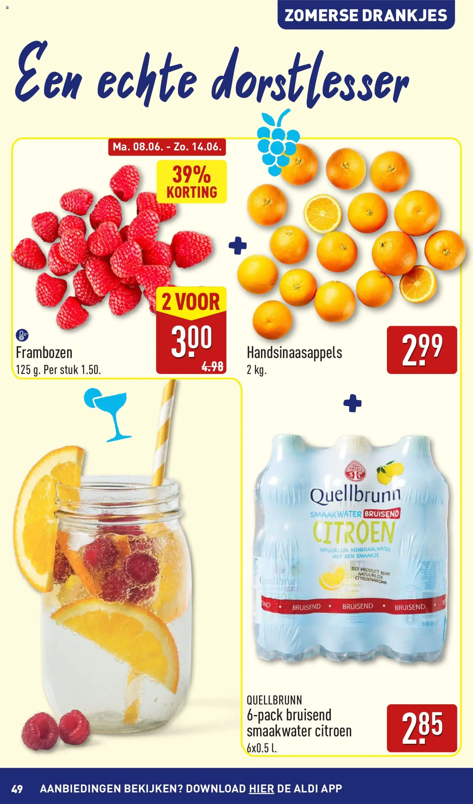 {H1} | Pagina: 49 | Producten: Citroen, Mineraalwater, Frambozen