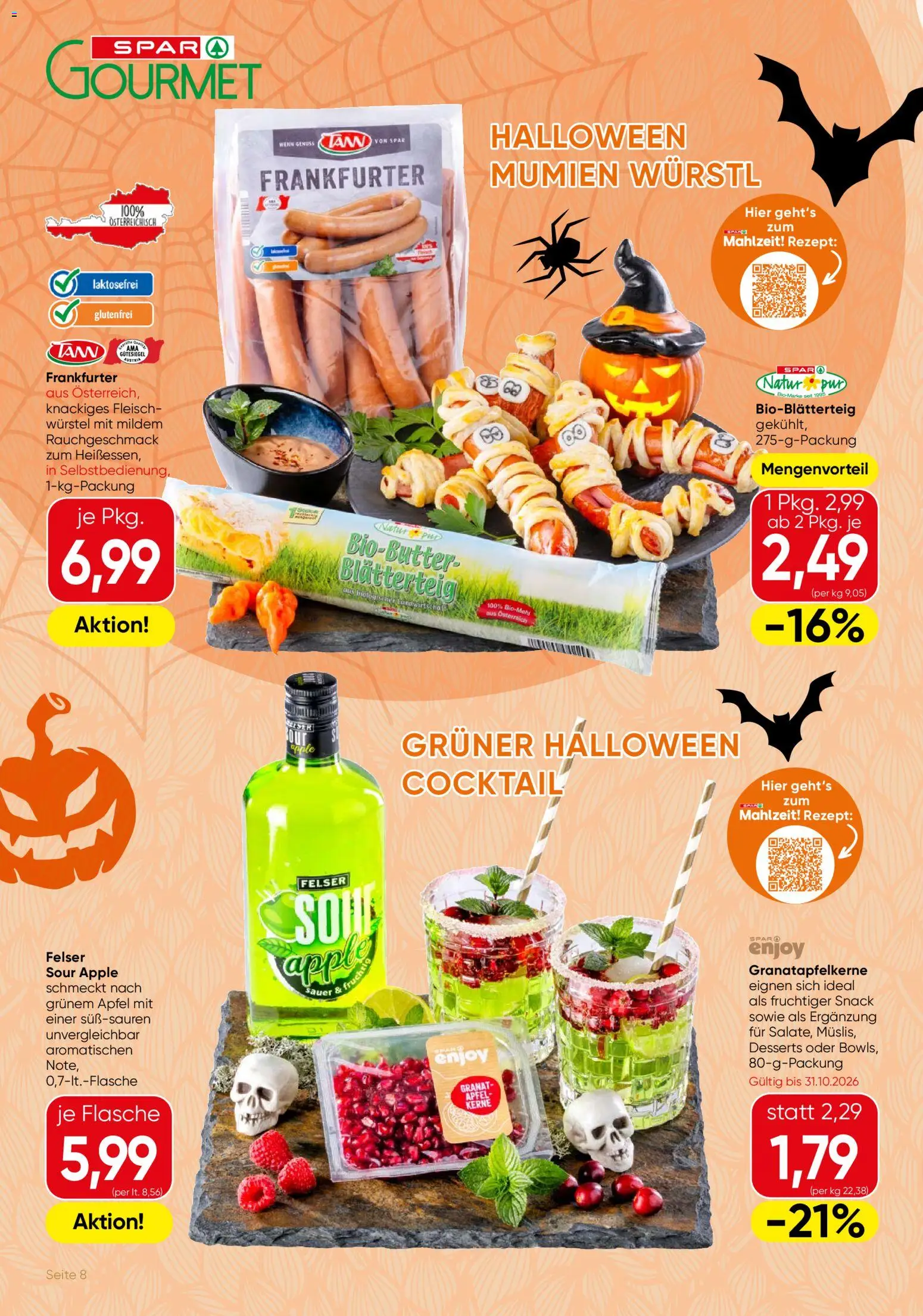SPAR Gourmet Flugblatt gültig ab 22.10.2026 | Seite: 8 | Produkte: Apple, Äpfel