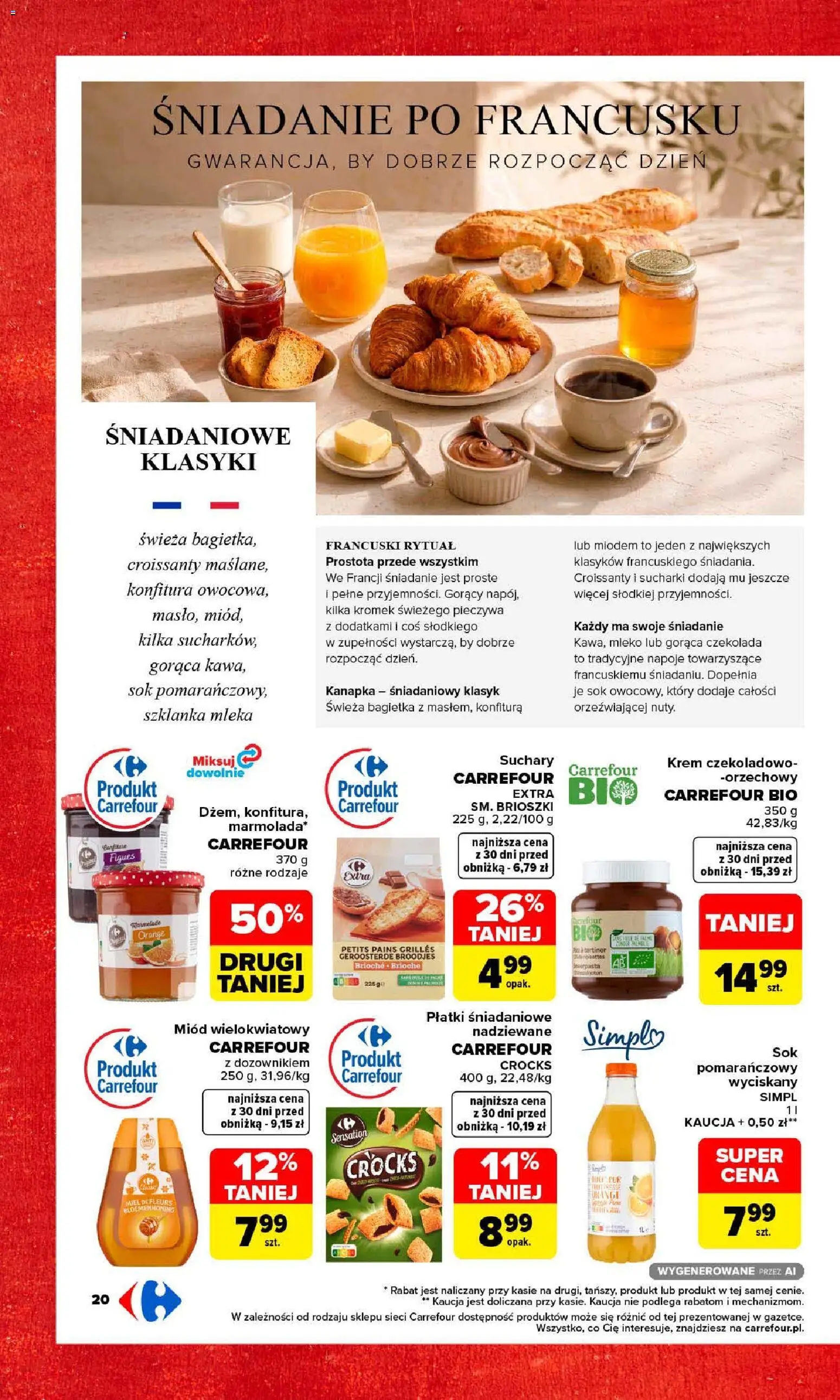 Carrefour gazetka - Przystanek Francia od 19.10.2026 | Strona: 24 | Produkty: Miód, Mleka, Napoje, Mleko