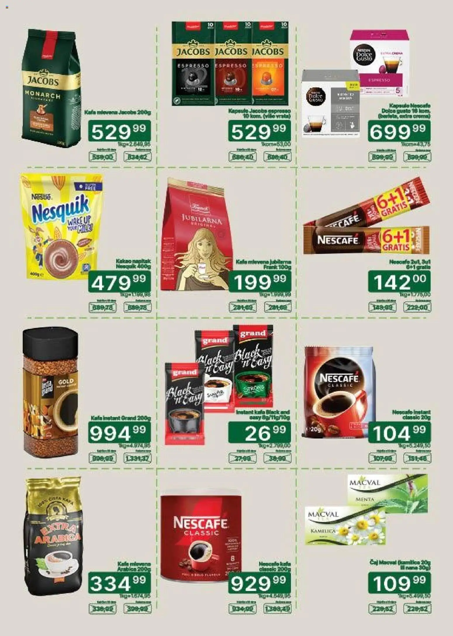 Univerexport katalog - važi od 17.08.2026 | Strana: 16 | Proizvode: Kakao, Kafa, Nescafé, Nesquik