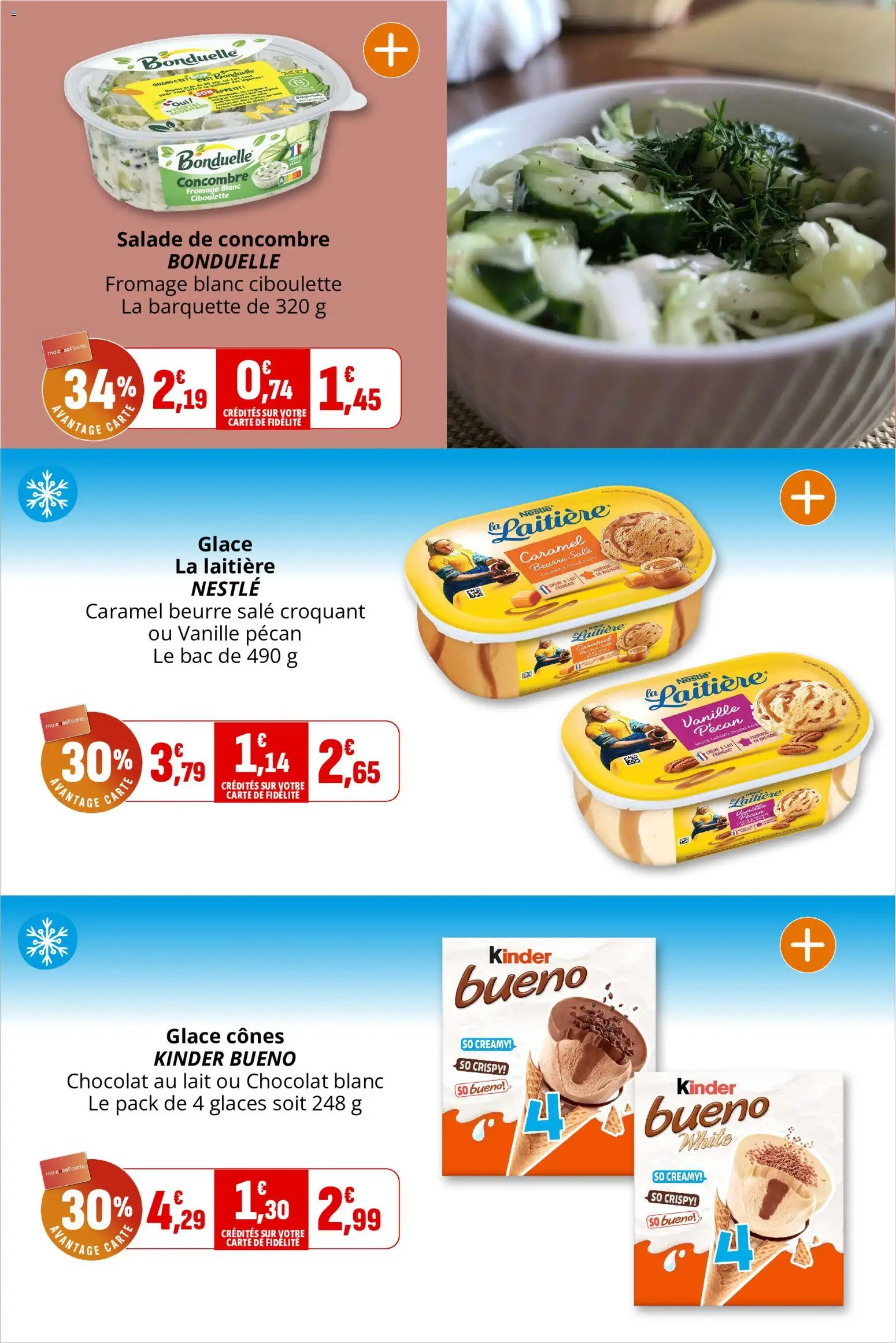 {H1} | Page: 15 | Produits: Glaces, Concombre, Lait, Beurre