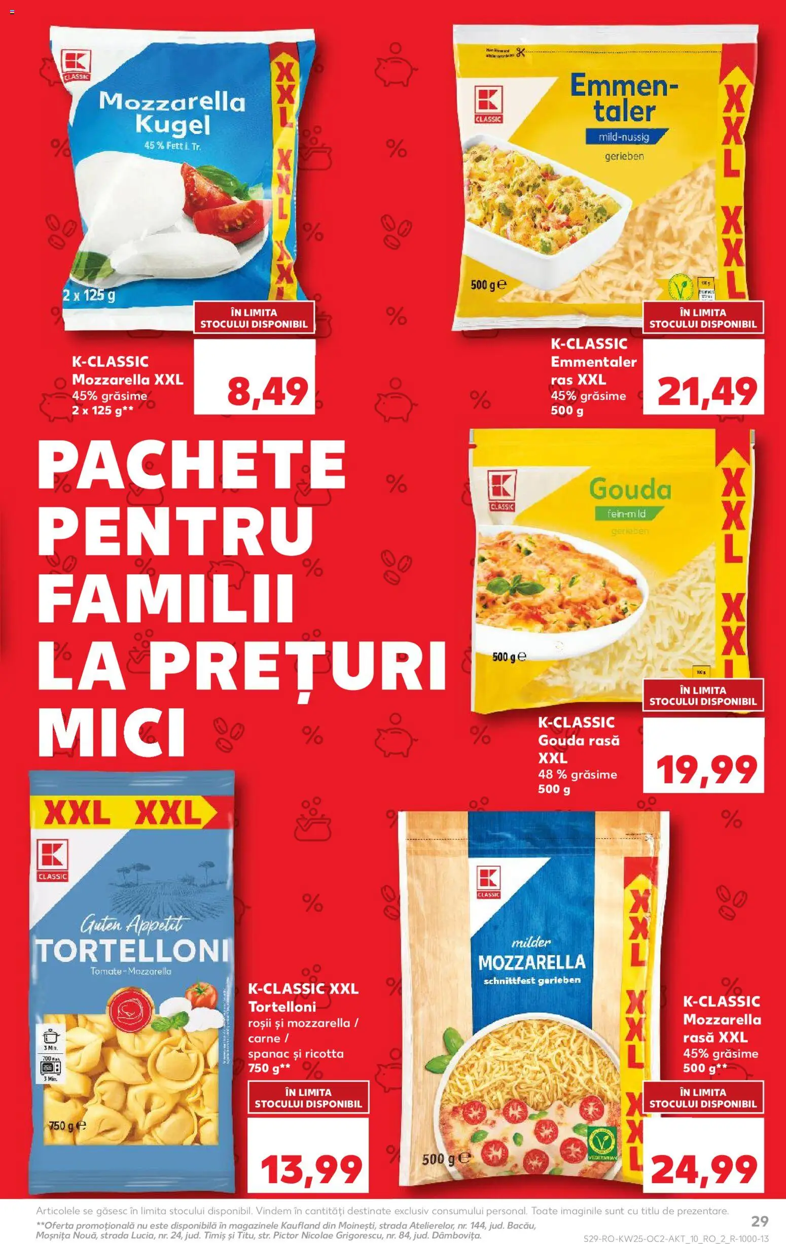 Noul catalog Kaufland – valabil de la 17.06.2026 | Pagină: 29 | Produse: Mici, Mozzarella, Roșii, Gouda