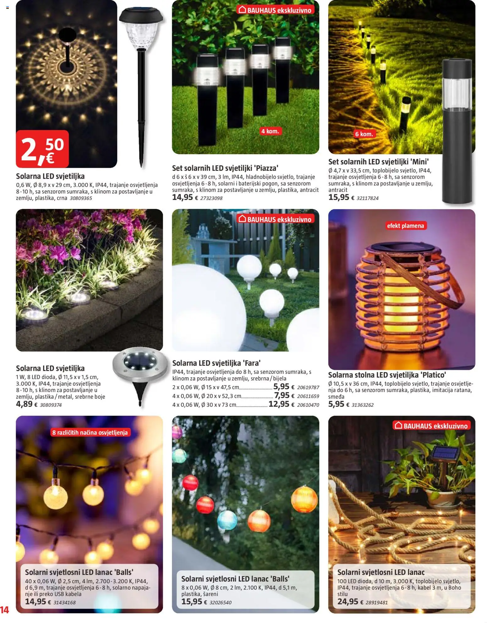 Bauhaus katalog | vrijedi od 29.04.2026 | Stranica: 14 | Proizvodi: Svjetiljka, Kabel, USB