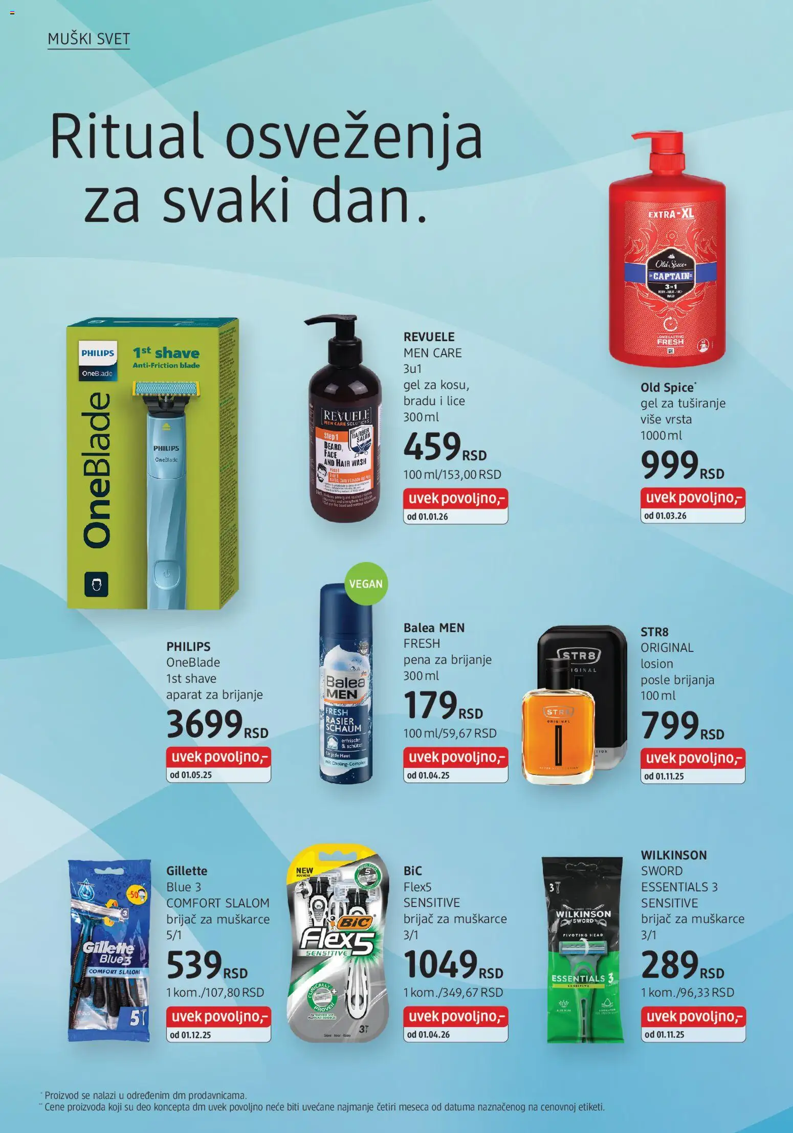 DM Drogerie katalog - važi od 01.04.2026 | Strana: 20 | Proizvode: Gillette, Aparat za brijanje, Brijač, Gel za tuširanje