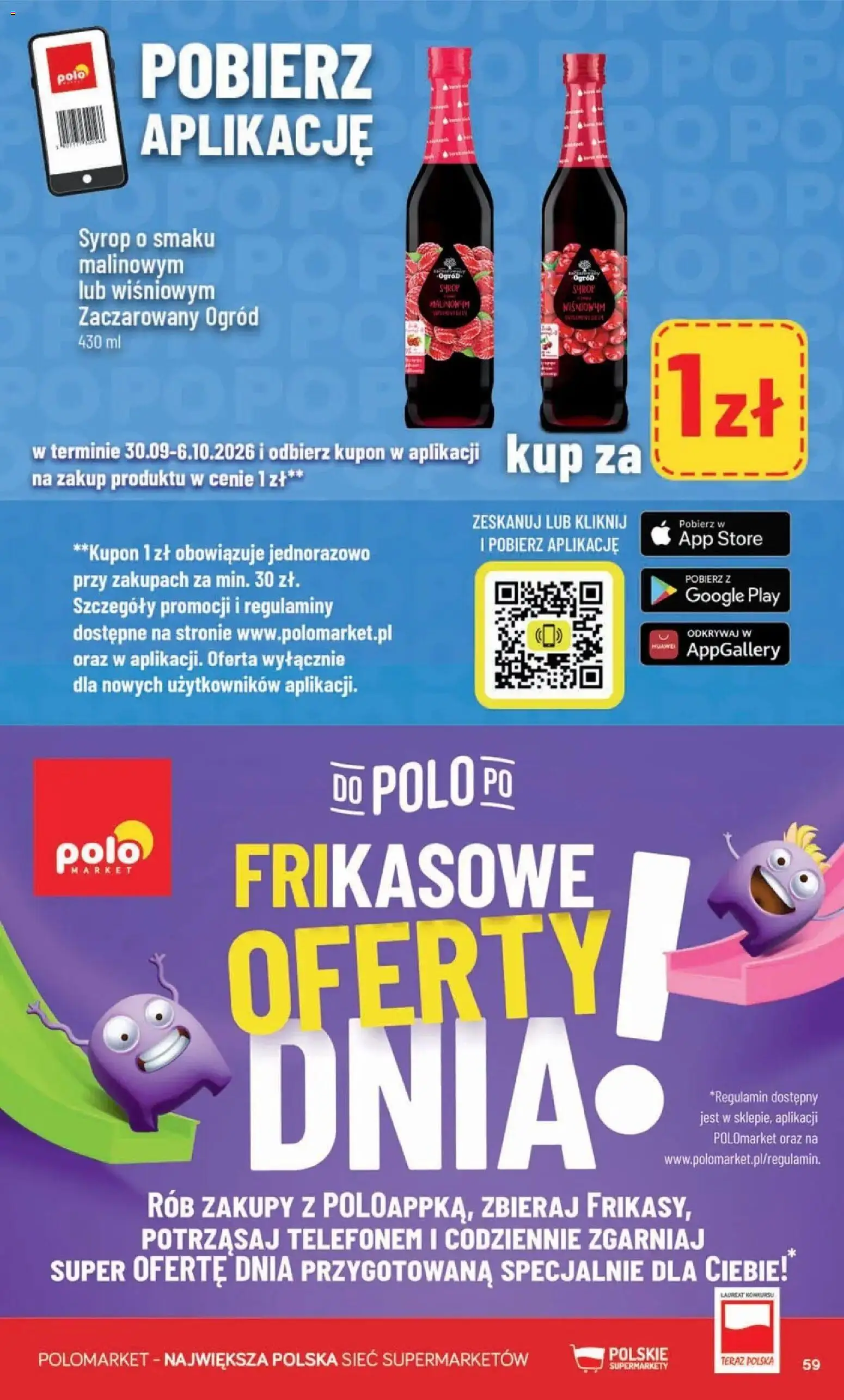 Nowa POLOmarket gazetka od jutra 30.09.2026 | Strona: 59 | Produkty: Syrop