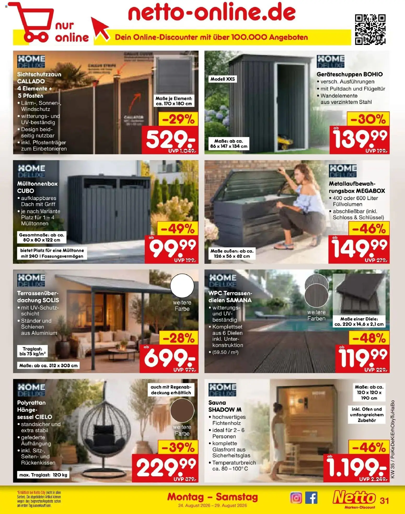 Netto Marken-Discount Prospekt Stuttgart – gültig ab 24.08.2026 | Seite: 45 | Produkte: Ofen, Sessel