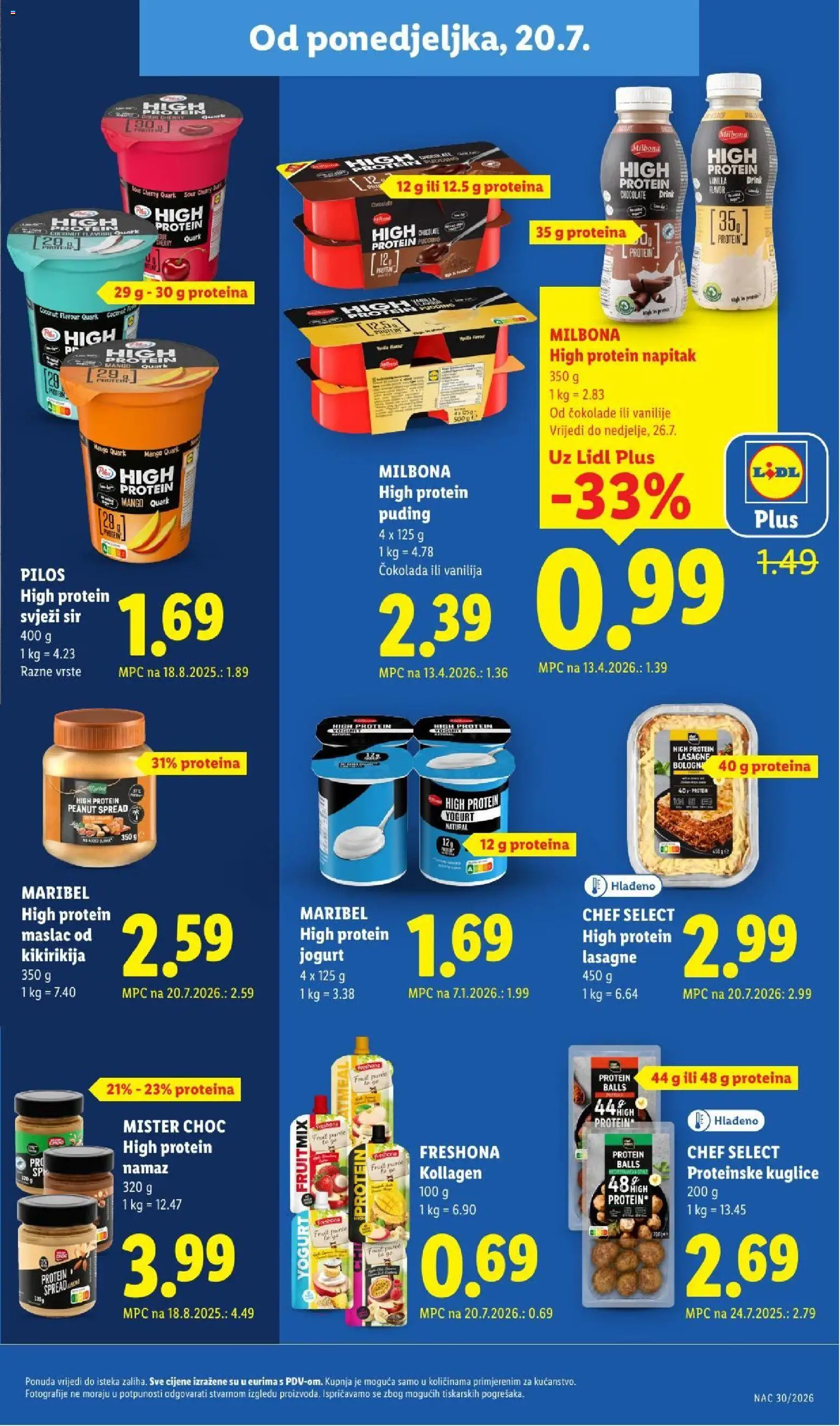 Lidl katalog | vrijedi od 20.07.2026 | Stranica: 19 | Proizvodi: Maslac, Jogurt, Svježi sir, Mango