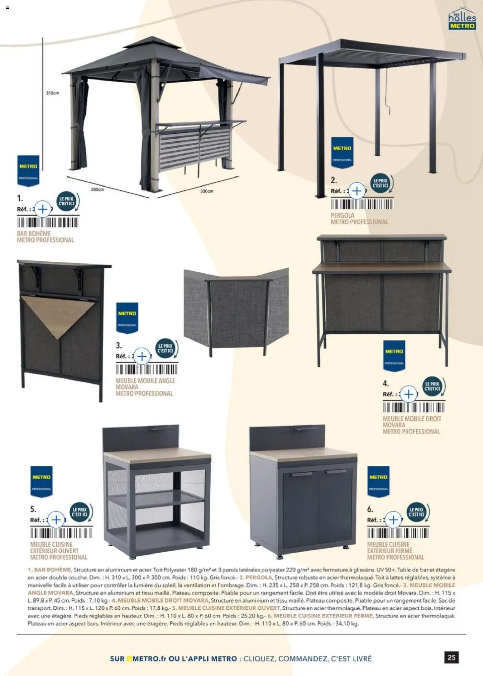{H1} | Page: 25 | Produits: Sac, Pergola, Étagère, Livre