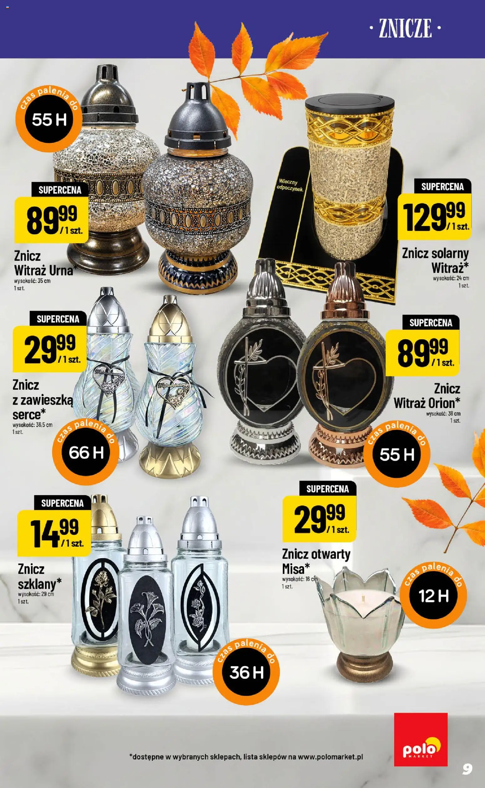 POLOmarket gazetka - Inspirujący Tydzień od 23.09.2026 | Strona: 9 | Produkty: Znicze