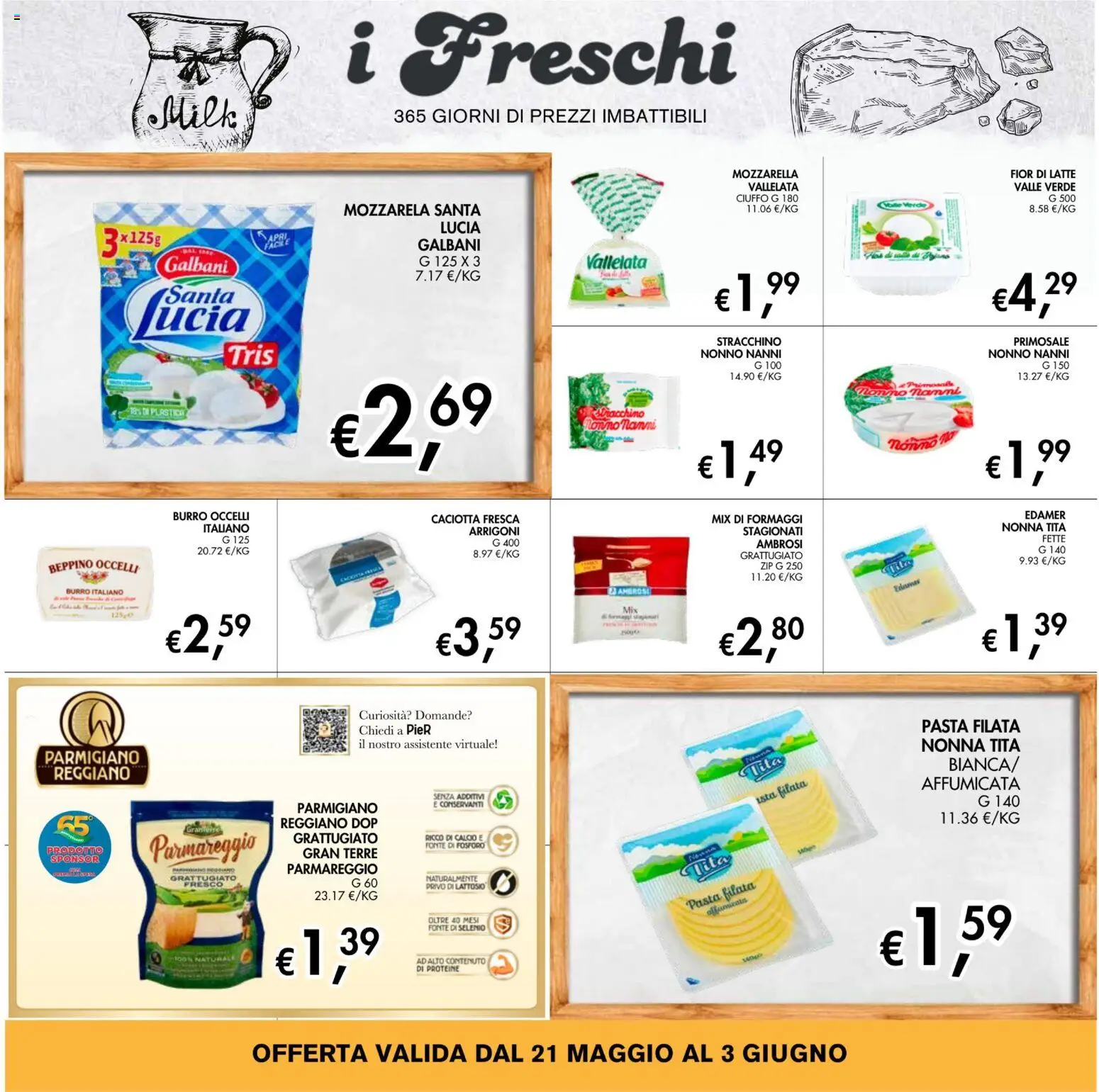 Volantino Coal del 21.05.2026 | Pagina: 10 | Prodotti: Mozzarella, Latte, Burro, Pasta