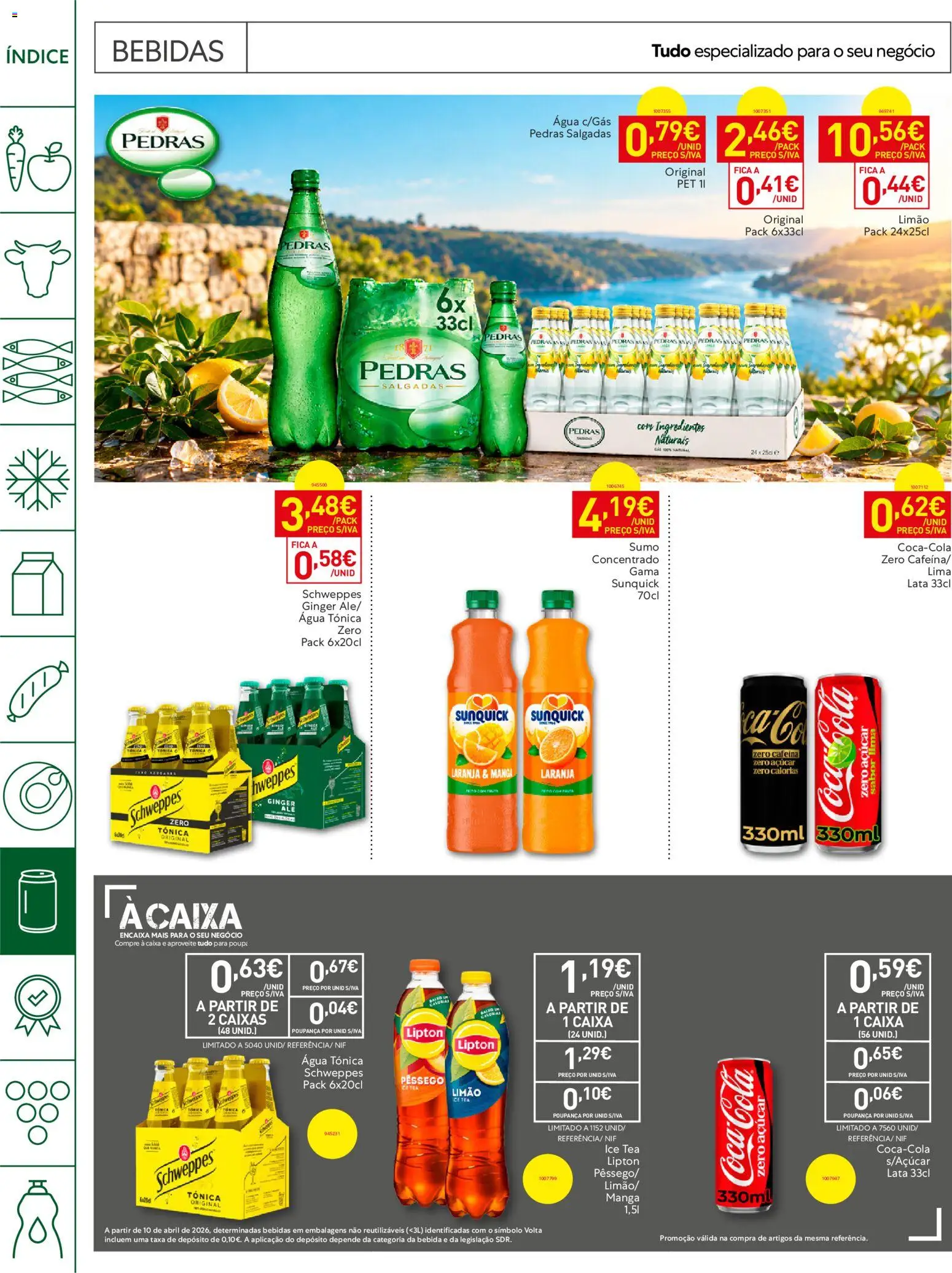 Recheio Horeca │ válido de 15/09/2026 | Página: 18 | Produtos: Agua, Bebidas, Caixa, Sumo