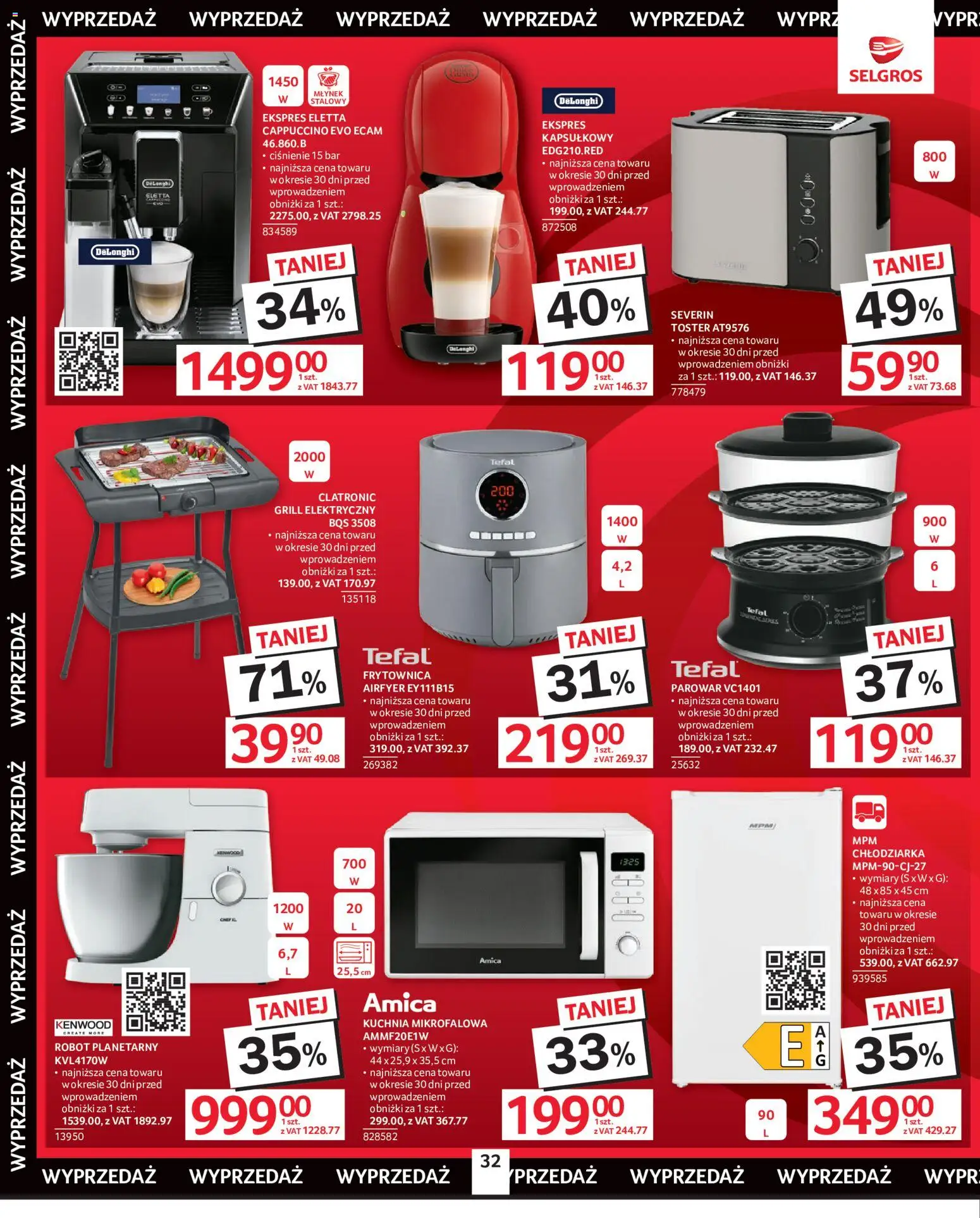 Selgros cash&carry gazetka - Oferta przemysłowa od 07.05.2026 | Strona: 34 | Produkty: Grill, Robot, Toster, Tefal
