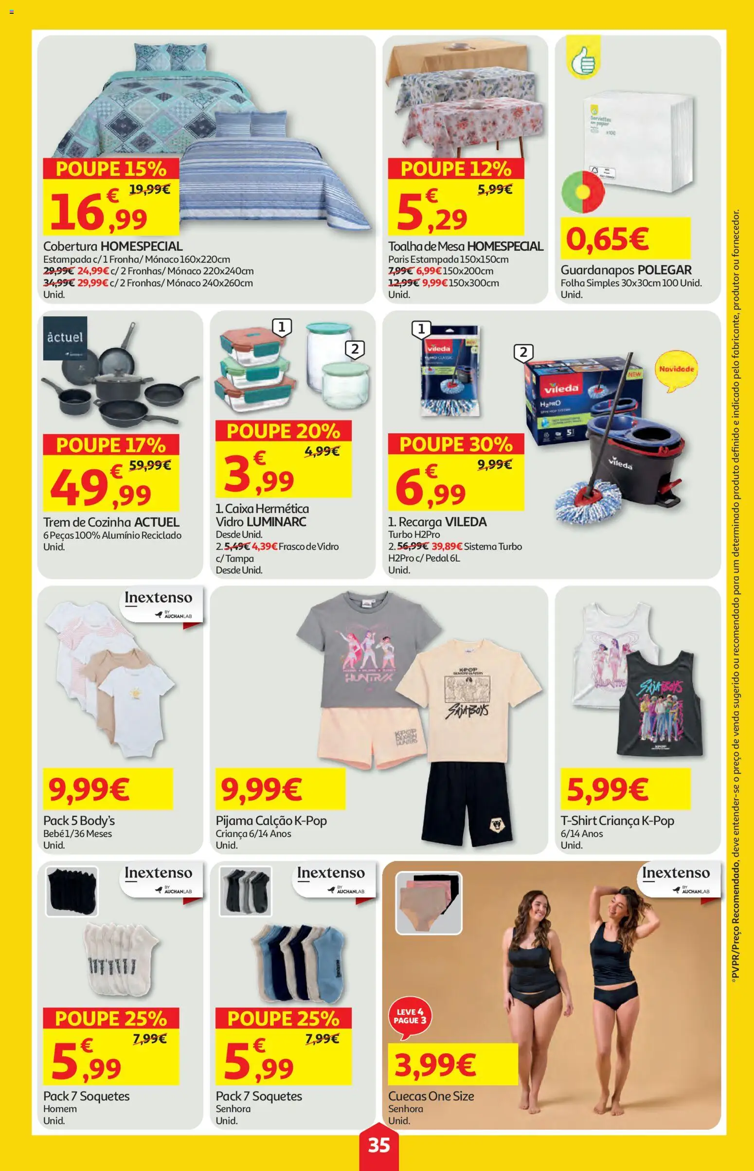 Auchan folheto │ válido de 25/06/2026 | Página: 35 | Produtos: Guardanapos, Caixa, Calção, Cuecas