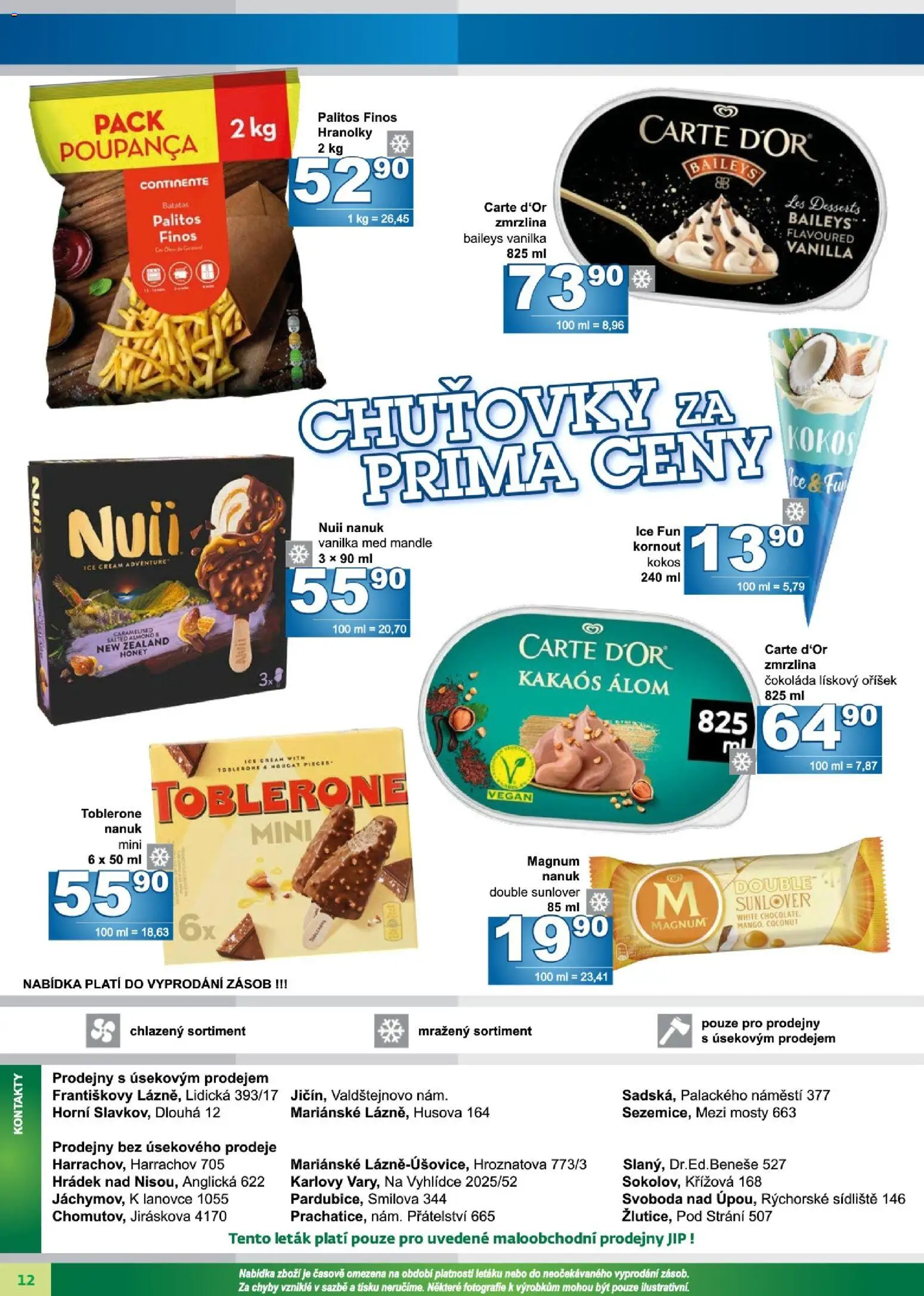 Jip leták od 15.07.2026 | Strana: 12 | Produkty: Vegan, Hranolky, Magnum, Kokos