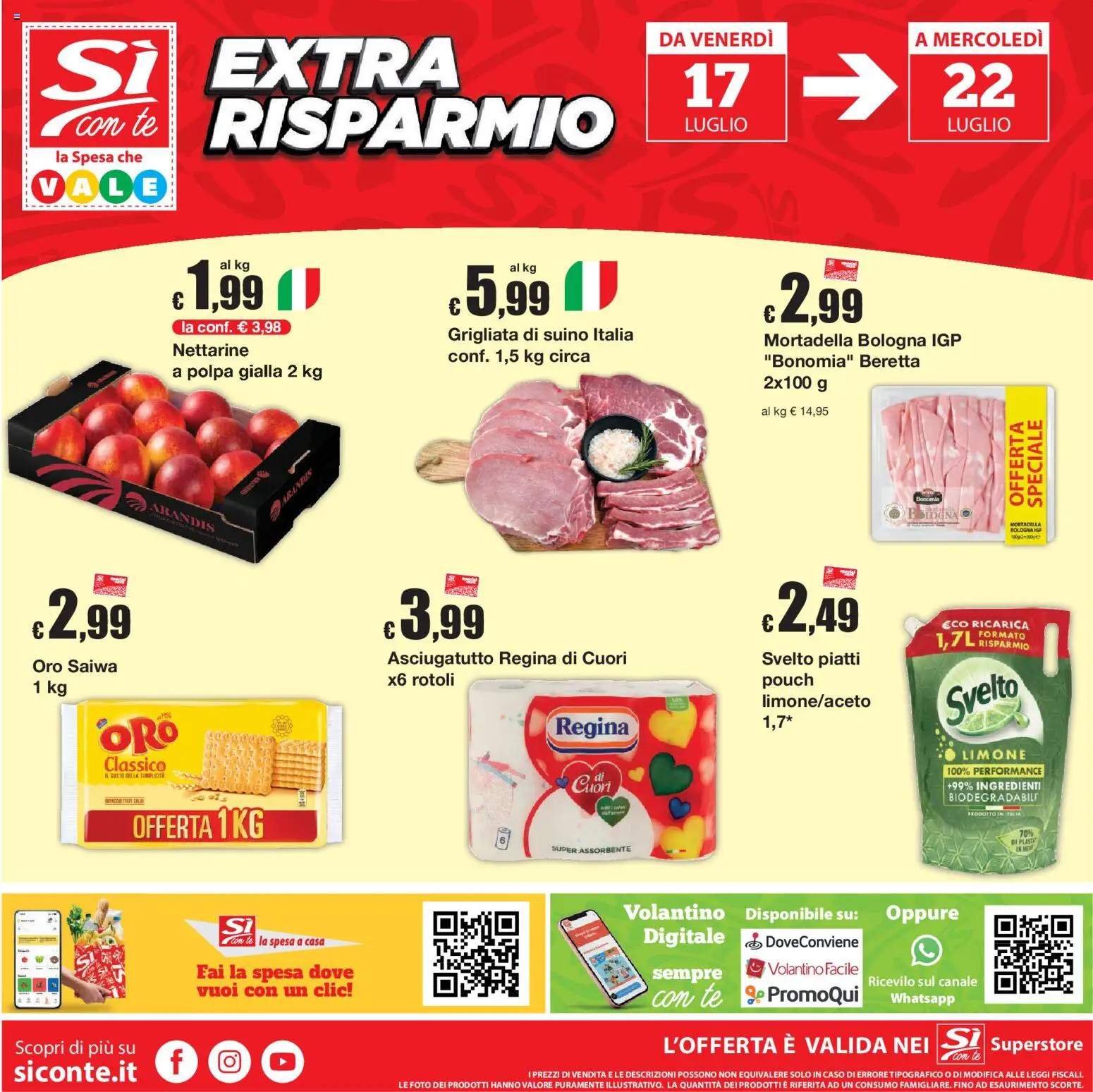 Volantino Sì con Te del 09/07/2026 | Pagina: 24 | Prodotti: Tè, Suino, Limone, Mortadella
