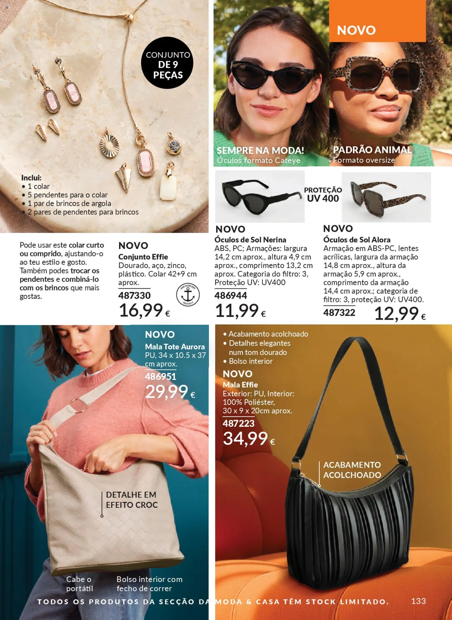 Catálogo Avon Campanha 4 │ válido de 01.04.2026 | Página: 133 | Produtos: Óculos, Óculos de sol, Brincos, Colar