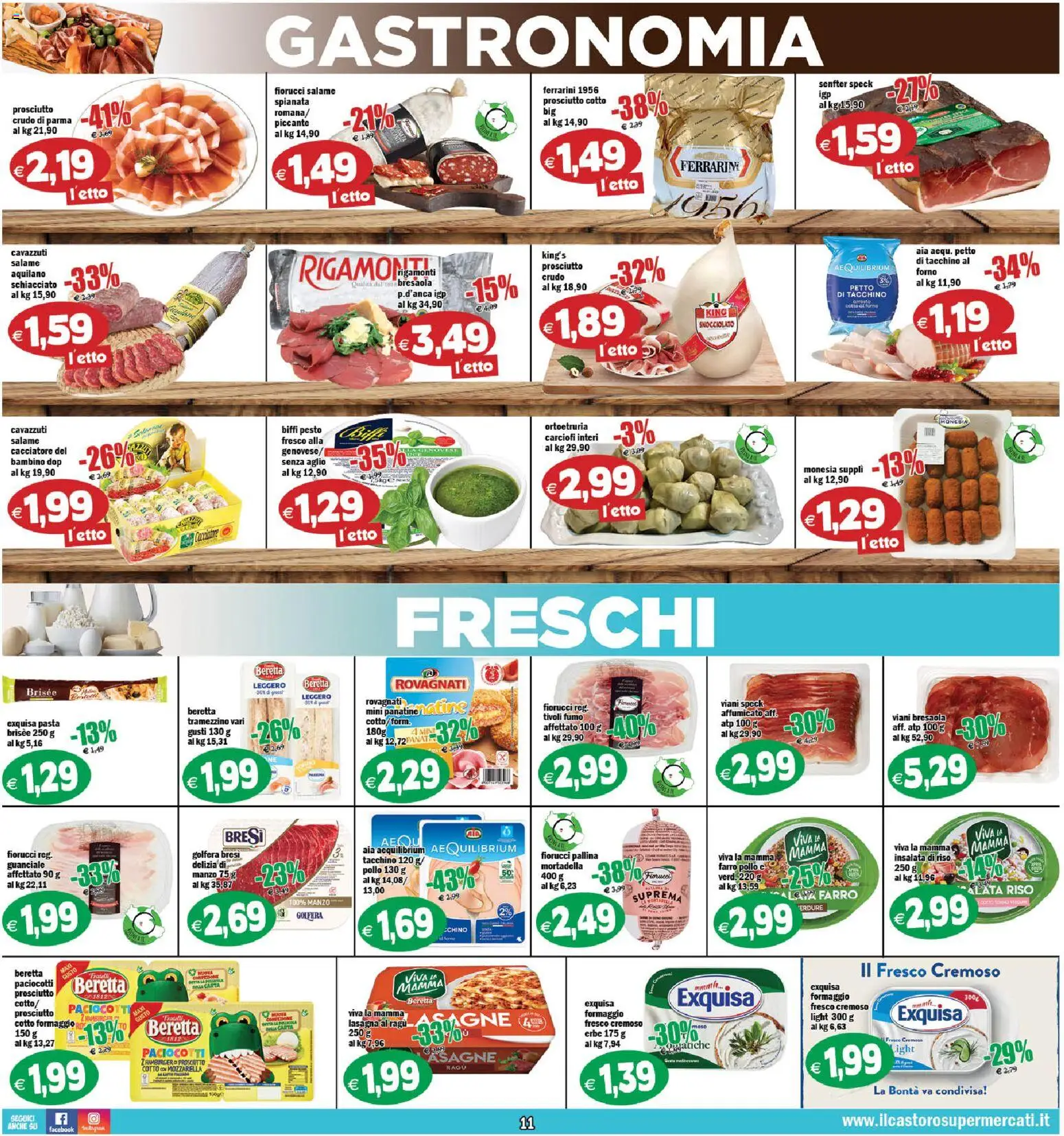 Volantino Il Castoro del 08.05.2026 | Pagina: 11 | Prodotti: Speck, Carciofi, Forno, Guanciale