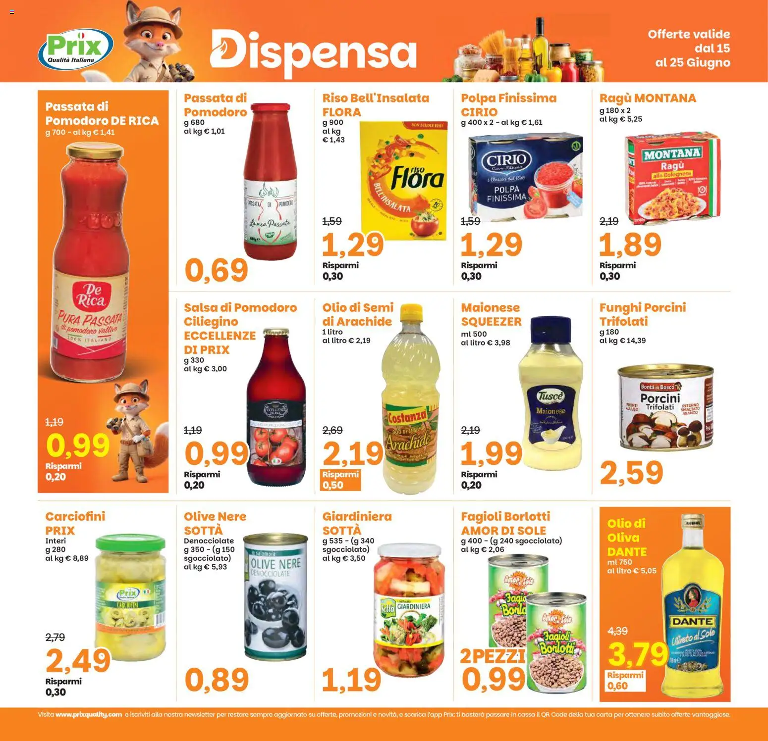 Volantino Prix del 15.06.2026 | Pagina: 10 | Prodotti: Fagioli, Maionese, Olive, Funghi